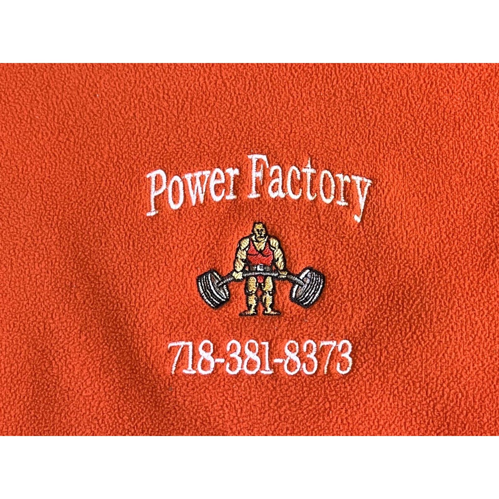 Vintage VINTAGE Utility Power Factory Gym Sweatshirt Mens XL Orange Fleece Pullover City NY Queens 80s 90s Embroidered Logo Size US XL / EU 56 / 4 - 3 Thumbnail