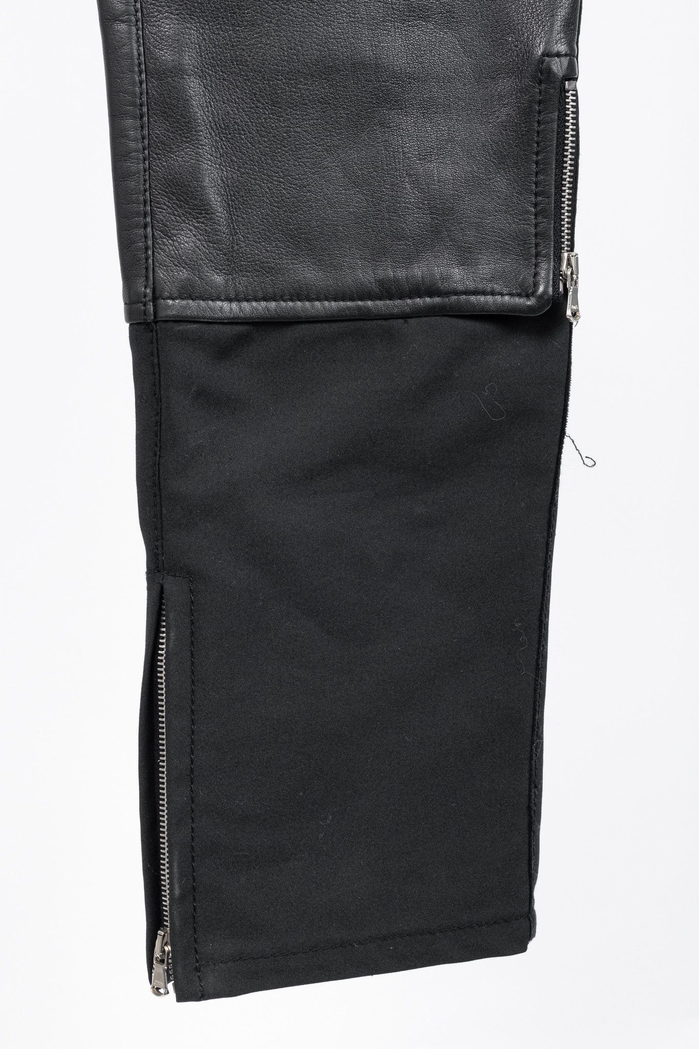 3.1 Phillip Lim 3.1 Phillip Lim PF13 Black Cotton Leather-Trim Skinny Pants Size 26" / US 2 / IT 38 - 6 Thumbnail