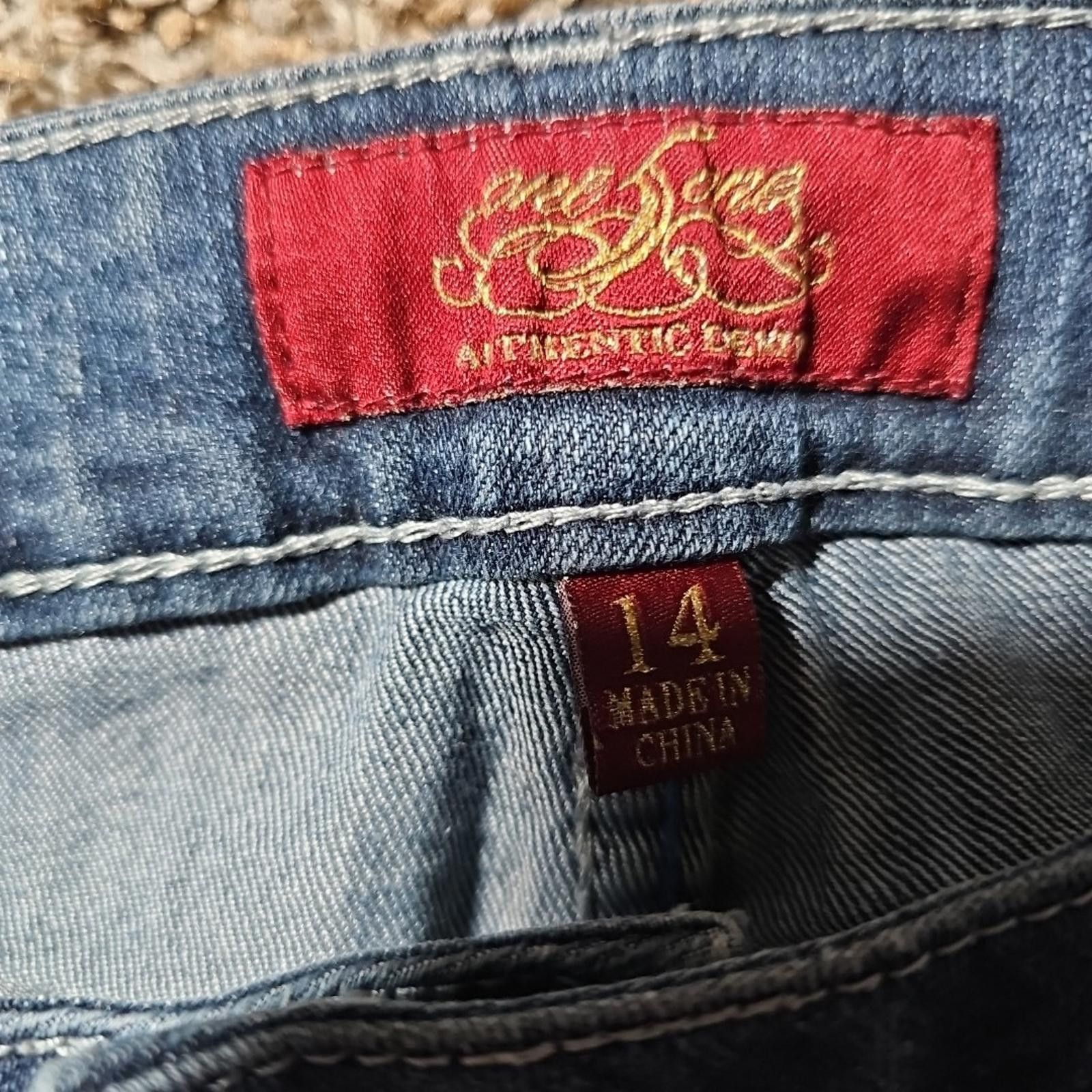 Other One5one Sz14 Jeweled Flap Pocket Jeans Size 36" / US 14 / IT 50 - 3 Thumbnail