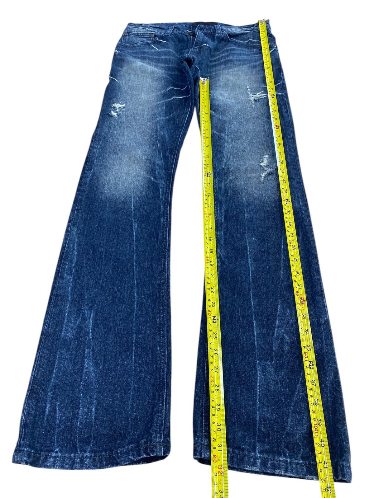 Japanese Brand Japanese Brand Whiskers Ripped Style Bootcut Jeans Size US 30 / EU 46 - 7 Thumbnail