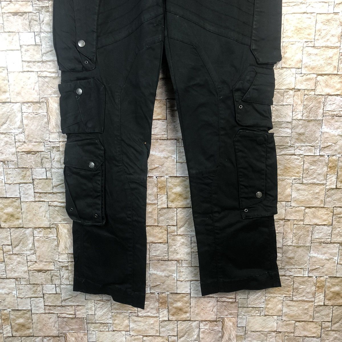 HYDROGEN DL Hydrogen H2J Black Cargo Multipocket Pants #A78 Size US 34 / EU 50 - 8 Thumbnail