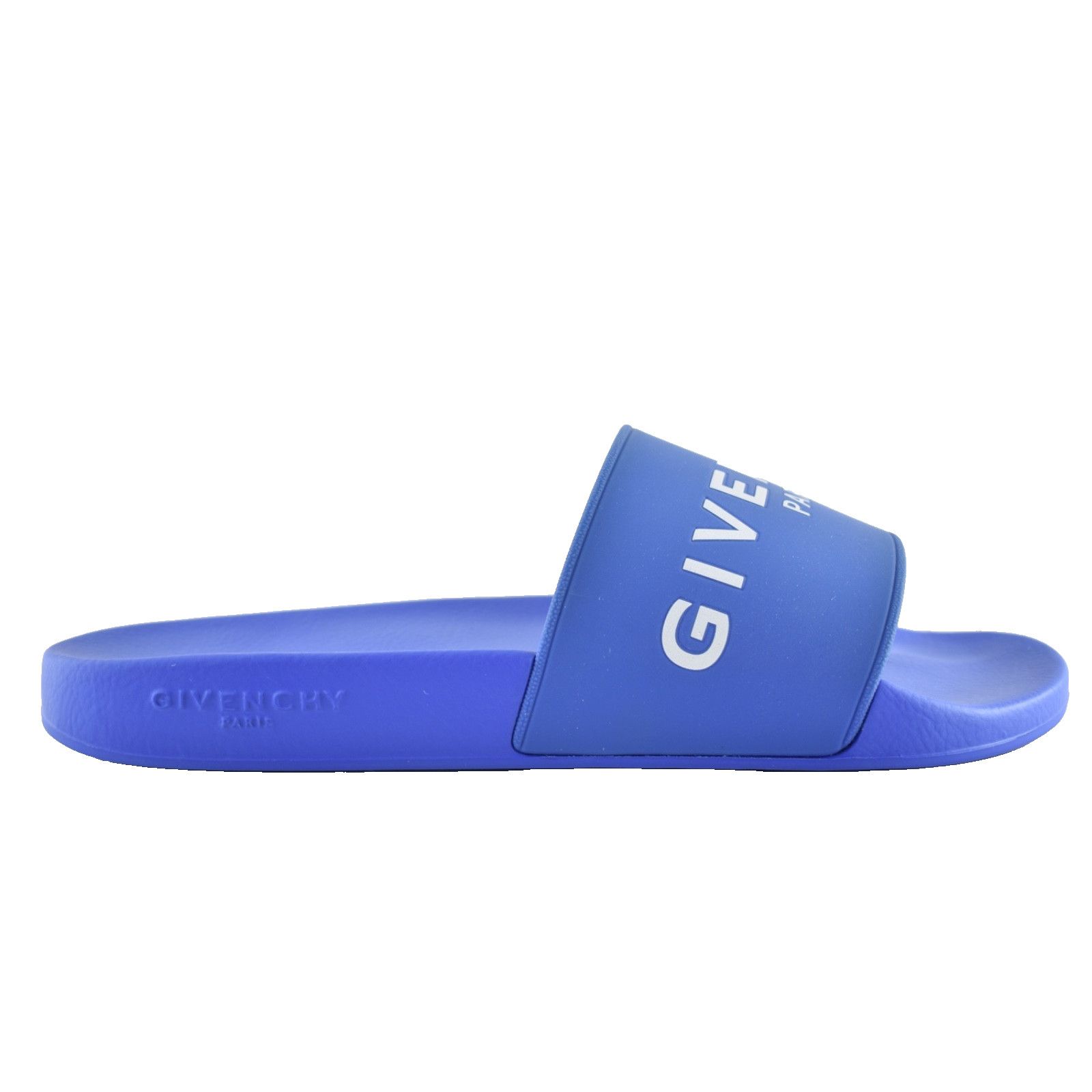 Givenchy Givenchy Blue White Logo Rubber Pool Slide 44 (US 11) Size US 11 / EU 44 - 1 Thumbnail