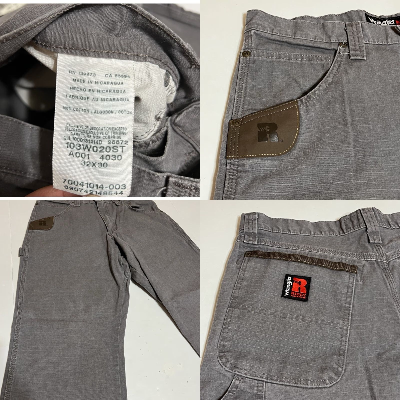 Wrangler Wrangler Riggs Workwear Pants Carpenter Gray 32x30 32x28 Men Medium? Size US 32 / EU 48 - 8 Thumbnail