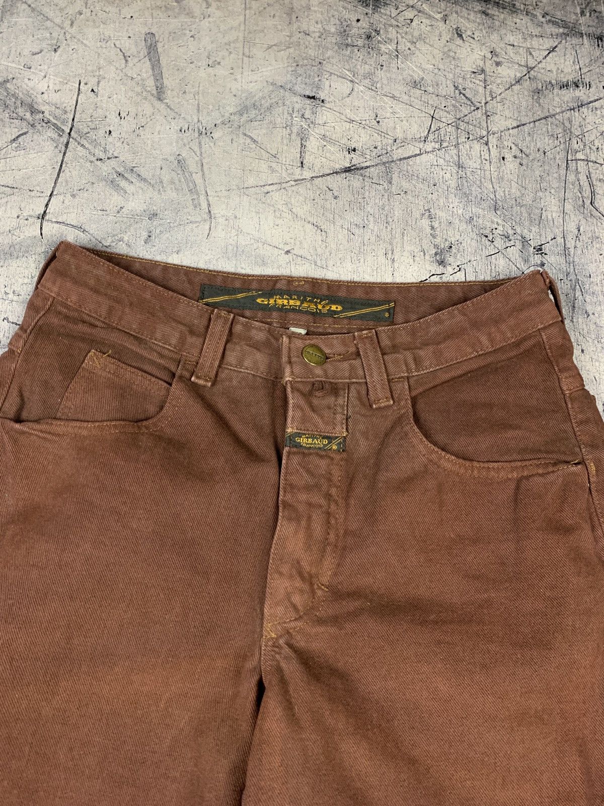 Marithe + Francois Girbaud Vintage Marithe Francois Girbaud Brown Jeans Avant Garde Size US 27 - 6 Thumbnail