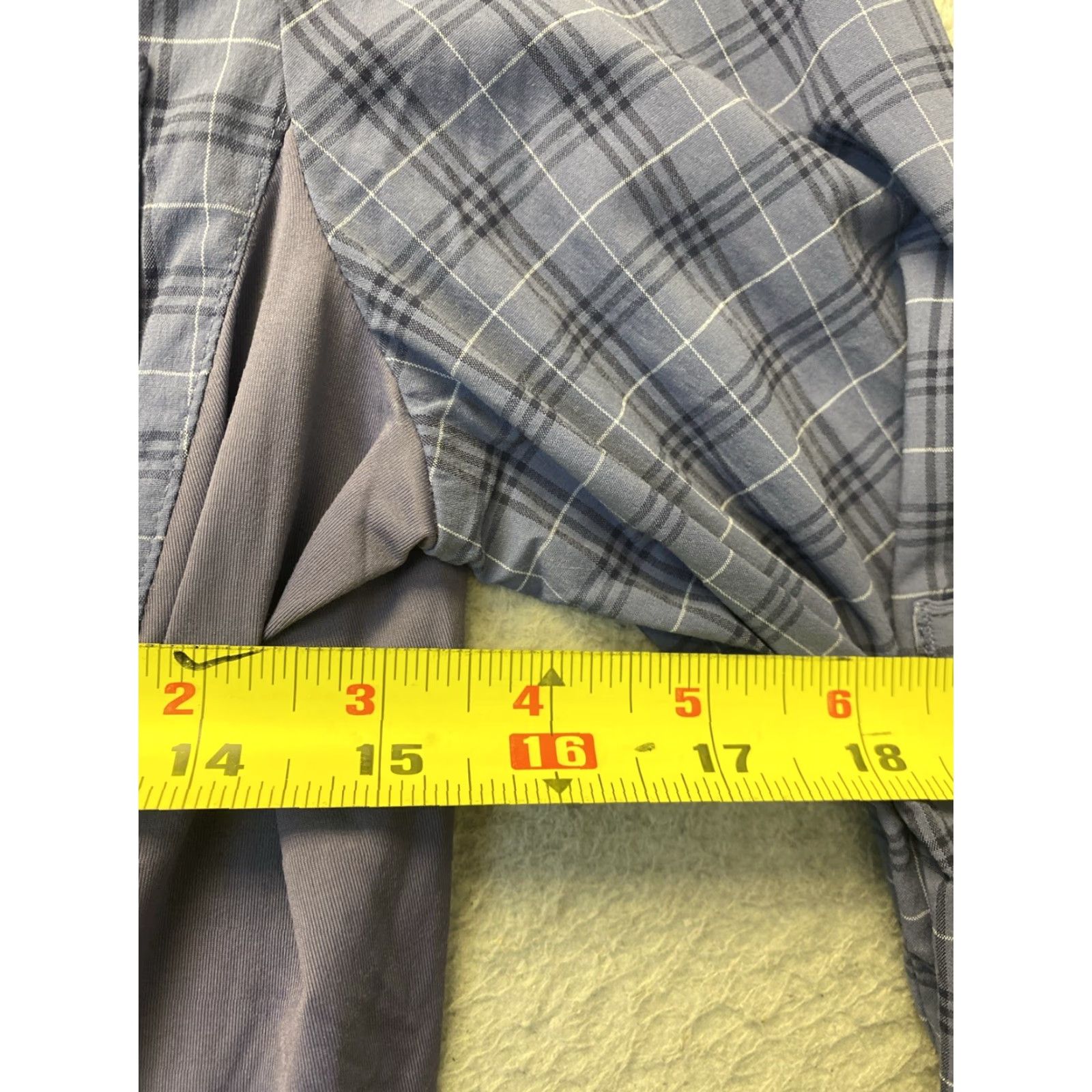 Vintage REI Shirt Womens XS Long Sleeve Pockets Button Front Casual Plaid 100-77 Lavender Blue Cotton Nylon Polyester Wool Knit Regulation Regular Cheap? Size XS / US 0-2 / IT 36-38 - 6 Thumbnail
