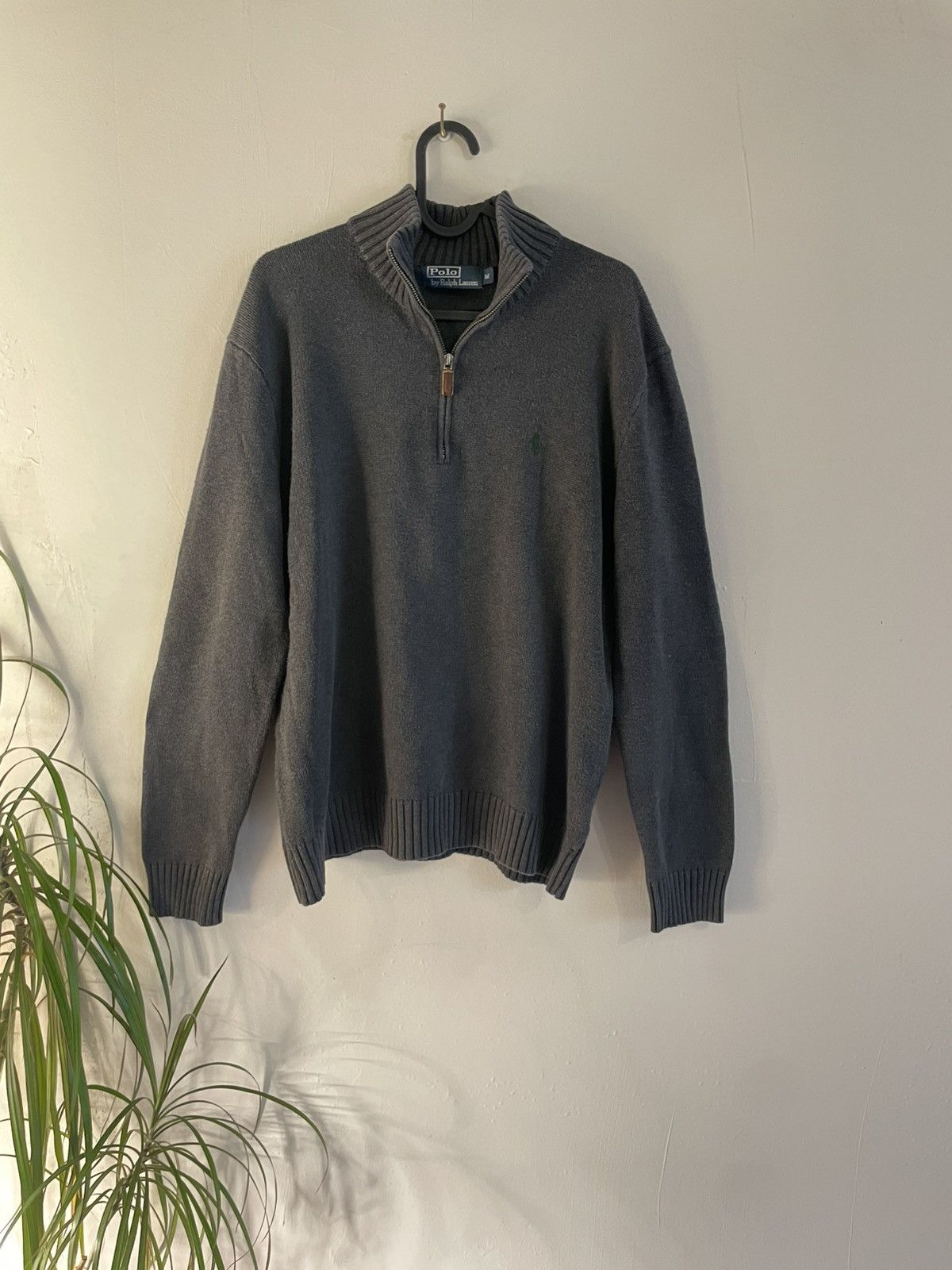 Ralph Lauren Vintage Polo Ralph Lauren 1/4 Zip Sweater Mens Black Size US M / EU 48-50 / 2 - 1 Thumbnail
