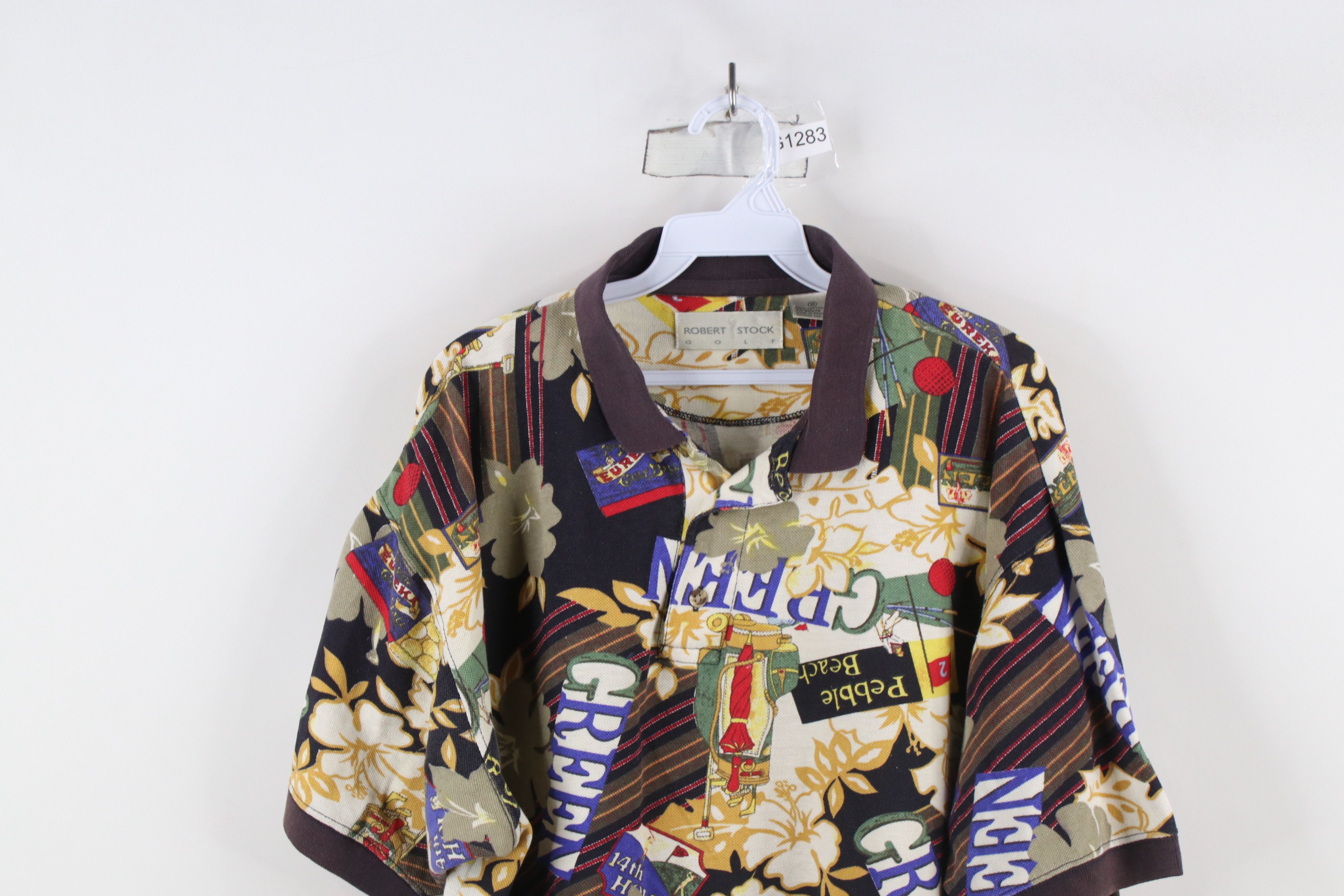 Vintage Vintage 90s Streetwear Flower All Over Print Golf Polo Shirt Size US M / EU 48-50 / 2 - 2 Thumbnail