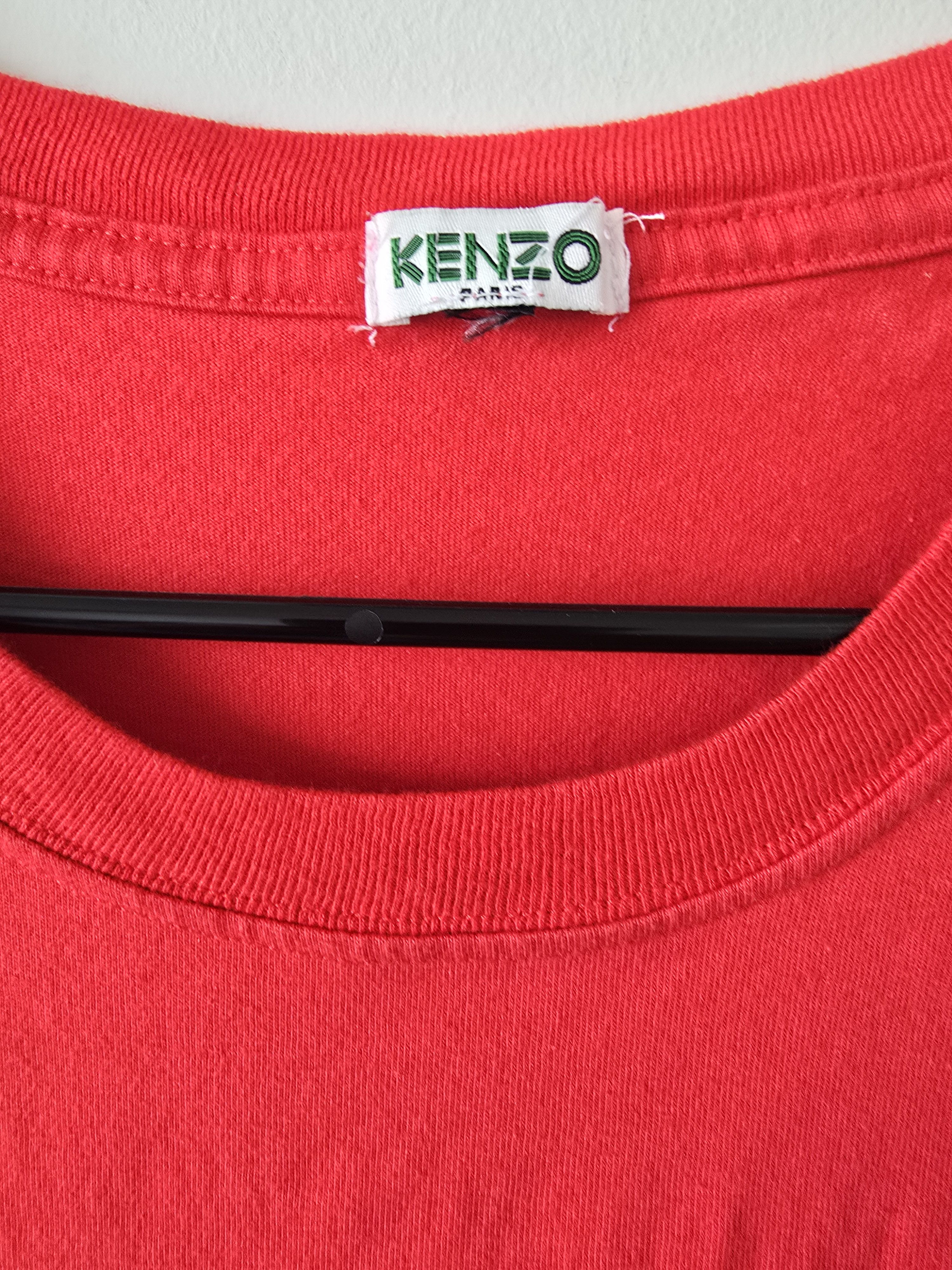Kenzo Kenzo Paris Red Tiger Logo T-Shirt Red Size US S / EU 44-46 / 1 - 3 Thumbnail