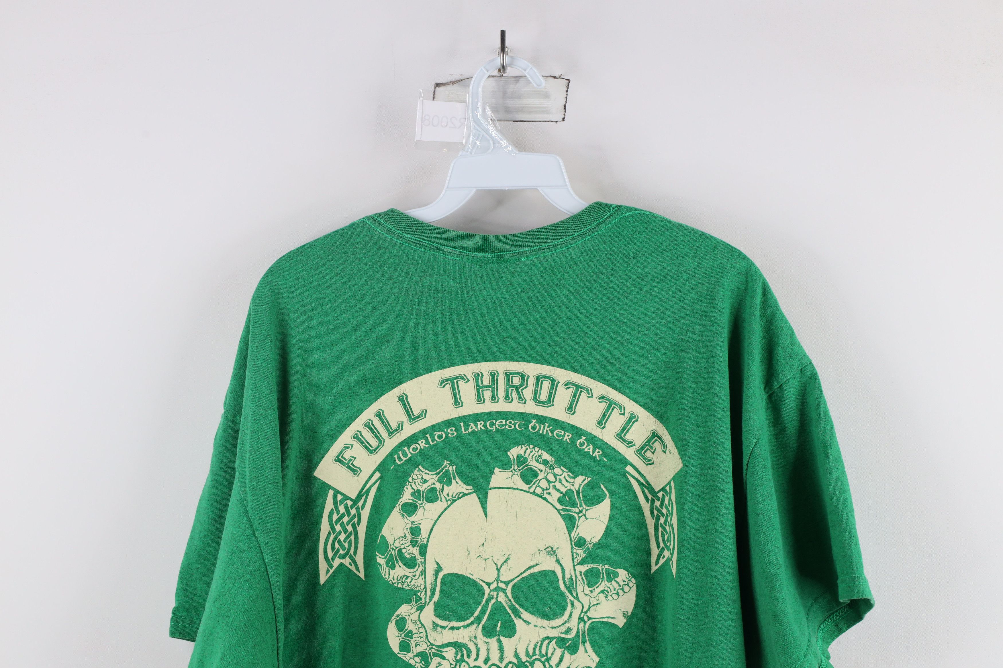 Vintage Vintage Streetwear Throttle Saloon Motorcycle Skull T-Shirt Size US XL / EU 56 / 4 - 10 Thumbnail