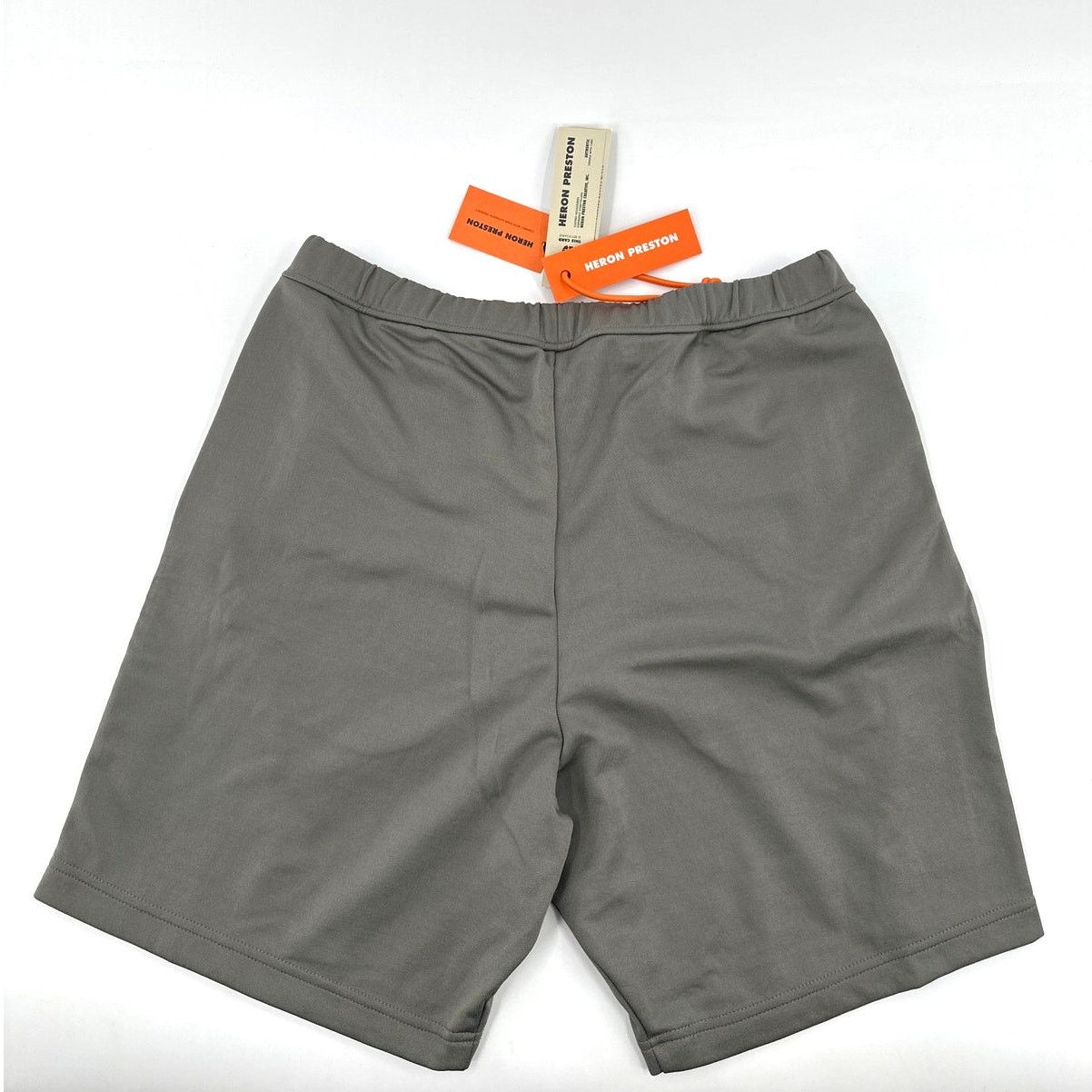 Heron Preston Heron Preston Men's Gray/Black Logo-Patch Track Shorts S L Size US 36 / EU 52 - 5 Thumbnail
