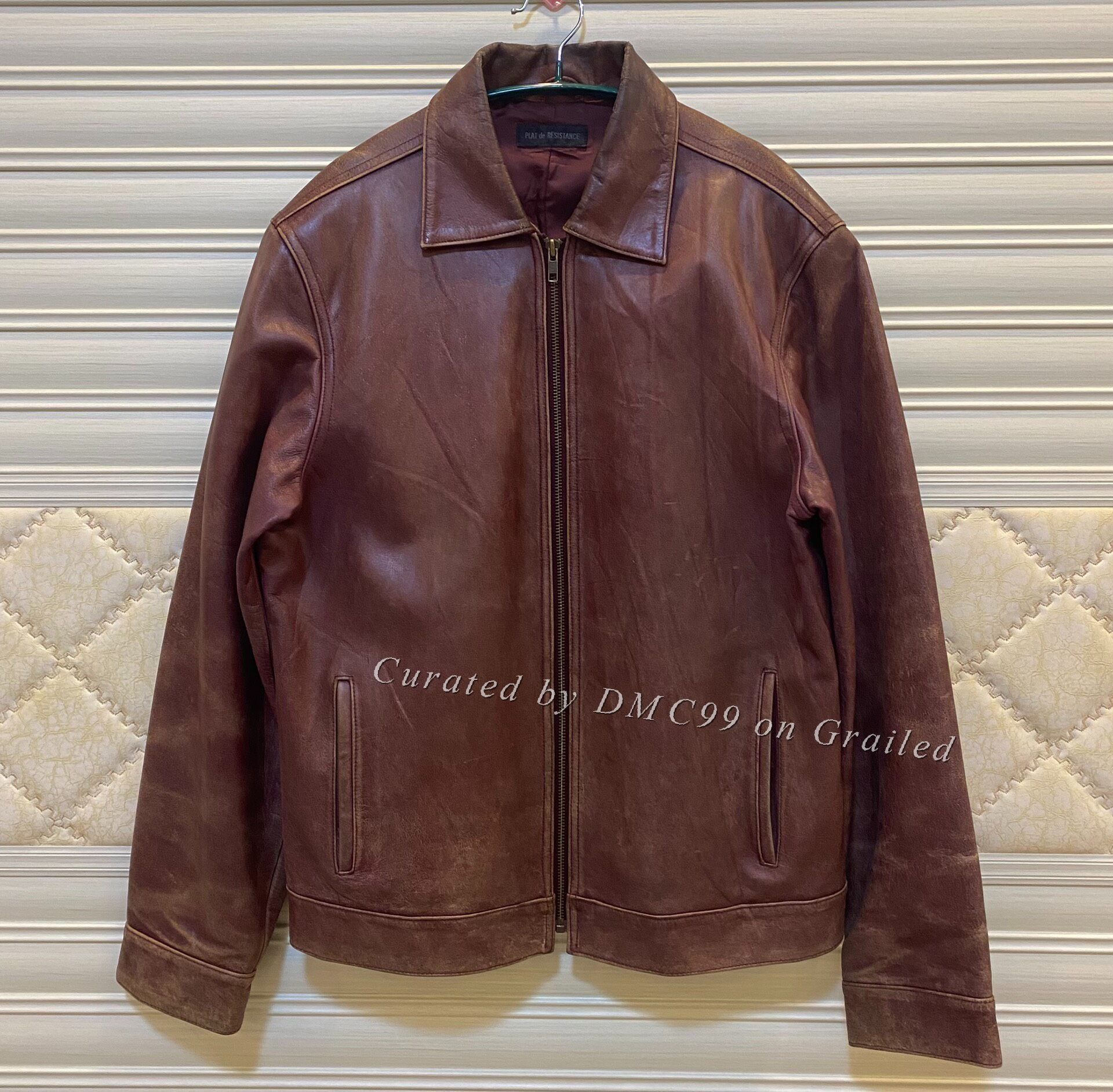 メンズ Vintage 90s cow single leather jacket