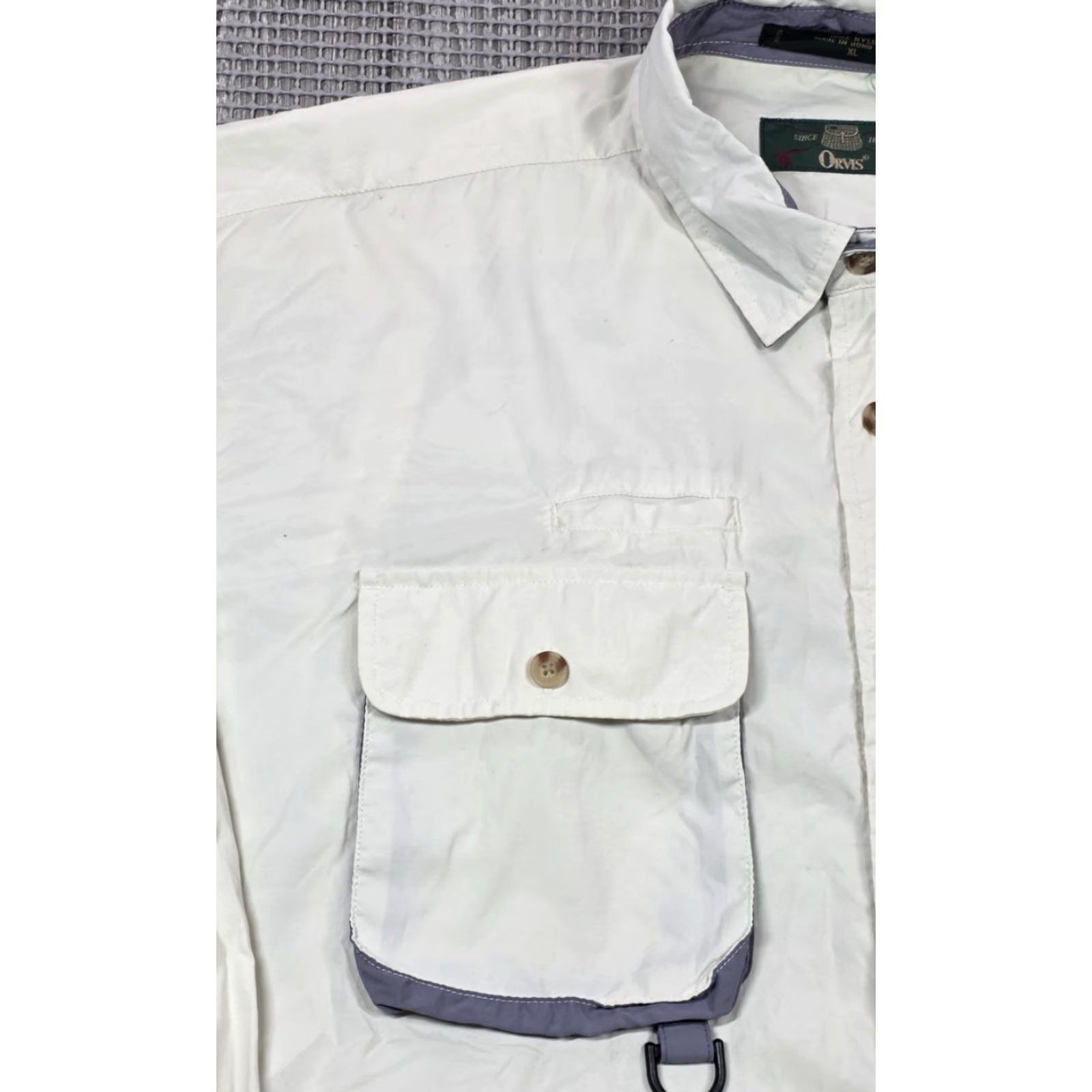 Orvis Orvis Shirt Button-Up Fisherman XL Gray Nylon 90s Vintage Mens Size US XL / EU 56 / 4 - 5 Thumbnail