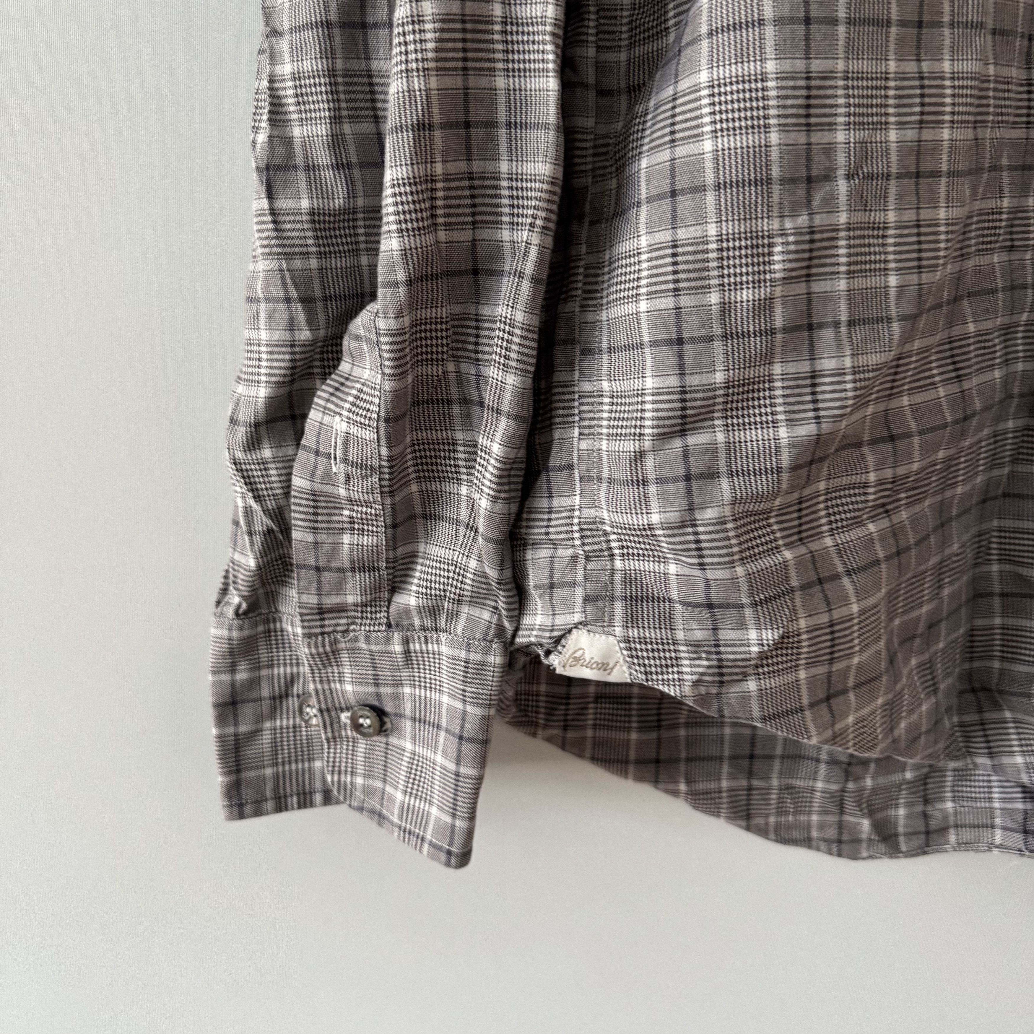 Brioni Men's Brioni Check Casual Button Shirt Size XL Size US XL / EU 56 / 4 - 7 Thumbnail