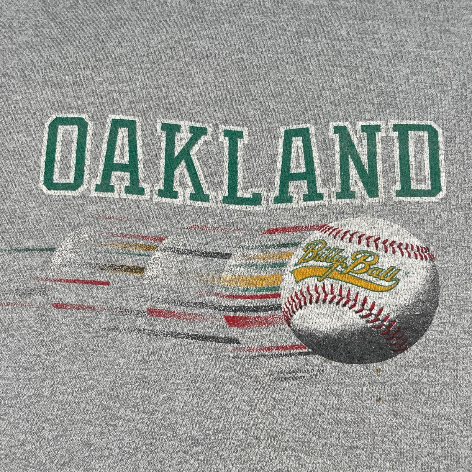 Vintage Vintage 1981 Oakland A's Billy Ball MLB Gray Tee Size Small Size US S / EU 44-46 / 1 - 2 Thumbnail