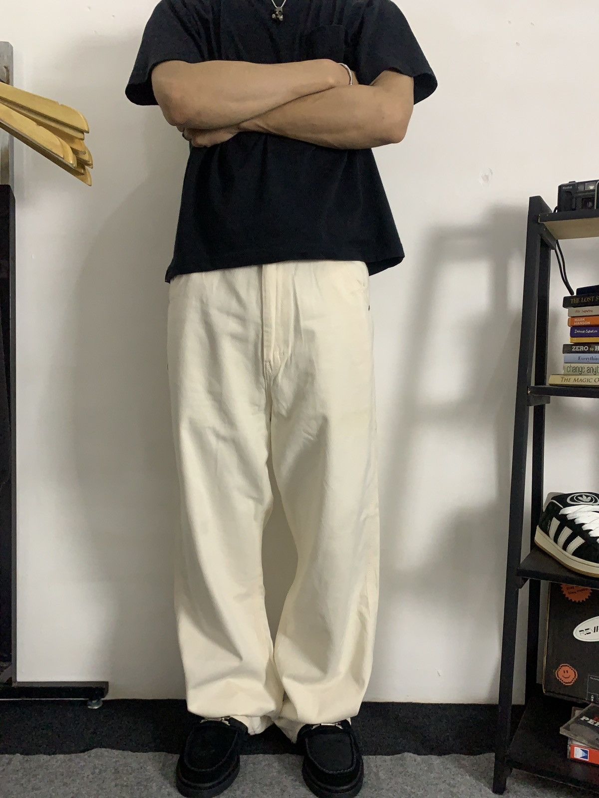 Vintage Vintage White 'Niko and Jeans' Regular Fit Carpenterpants Size US 32 / EU 48 - 3 Thumbnail