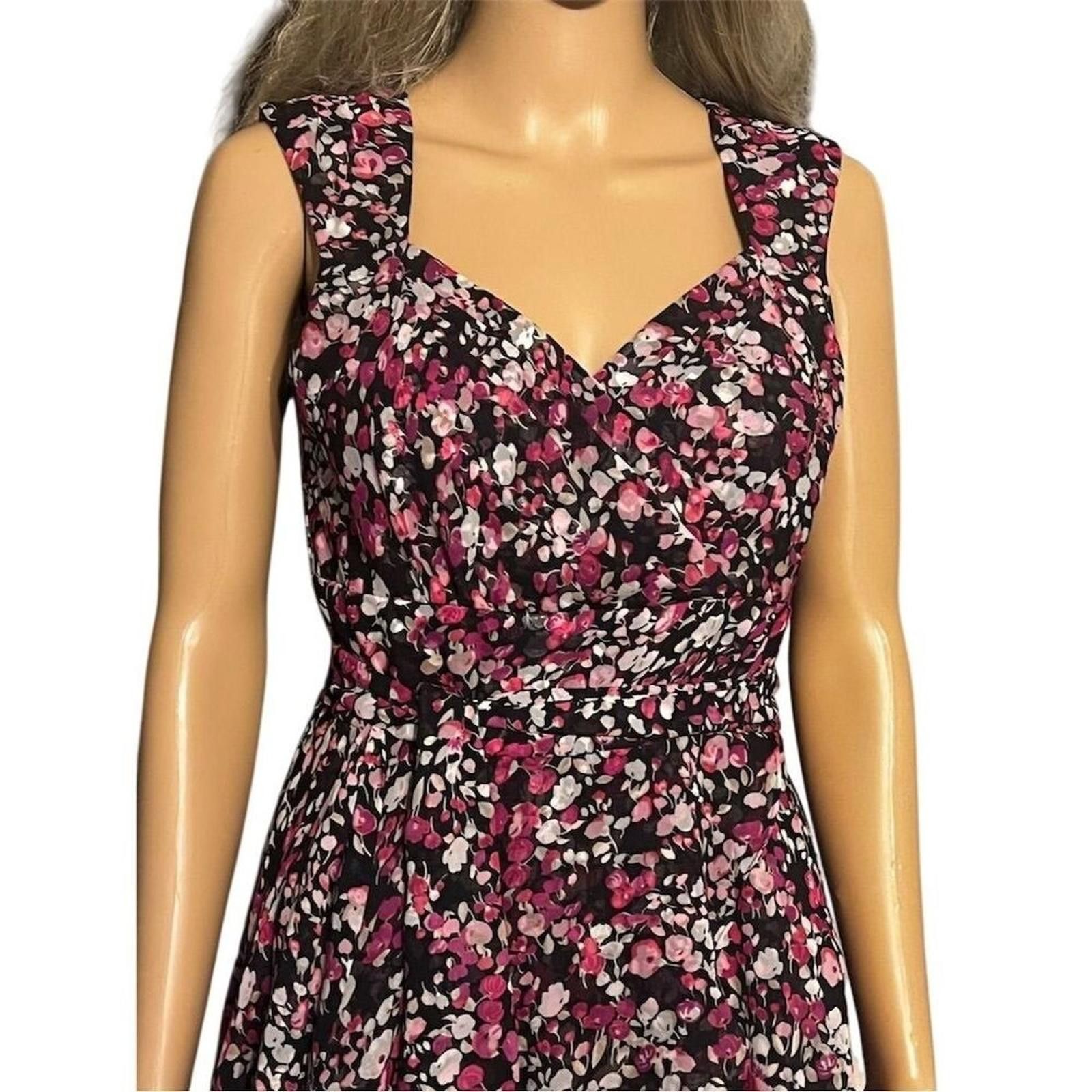 Other White House black market Fit Flare 4 Floral Black Feminine Size S / US 4 / IT 40 - 3 Thumbnail