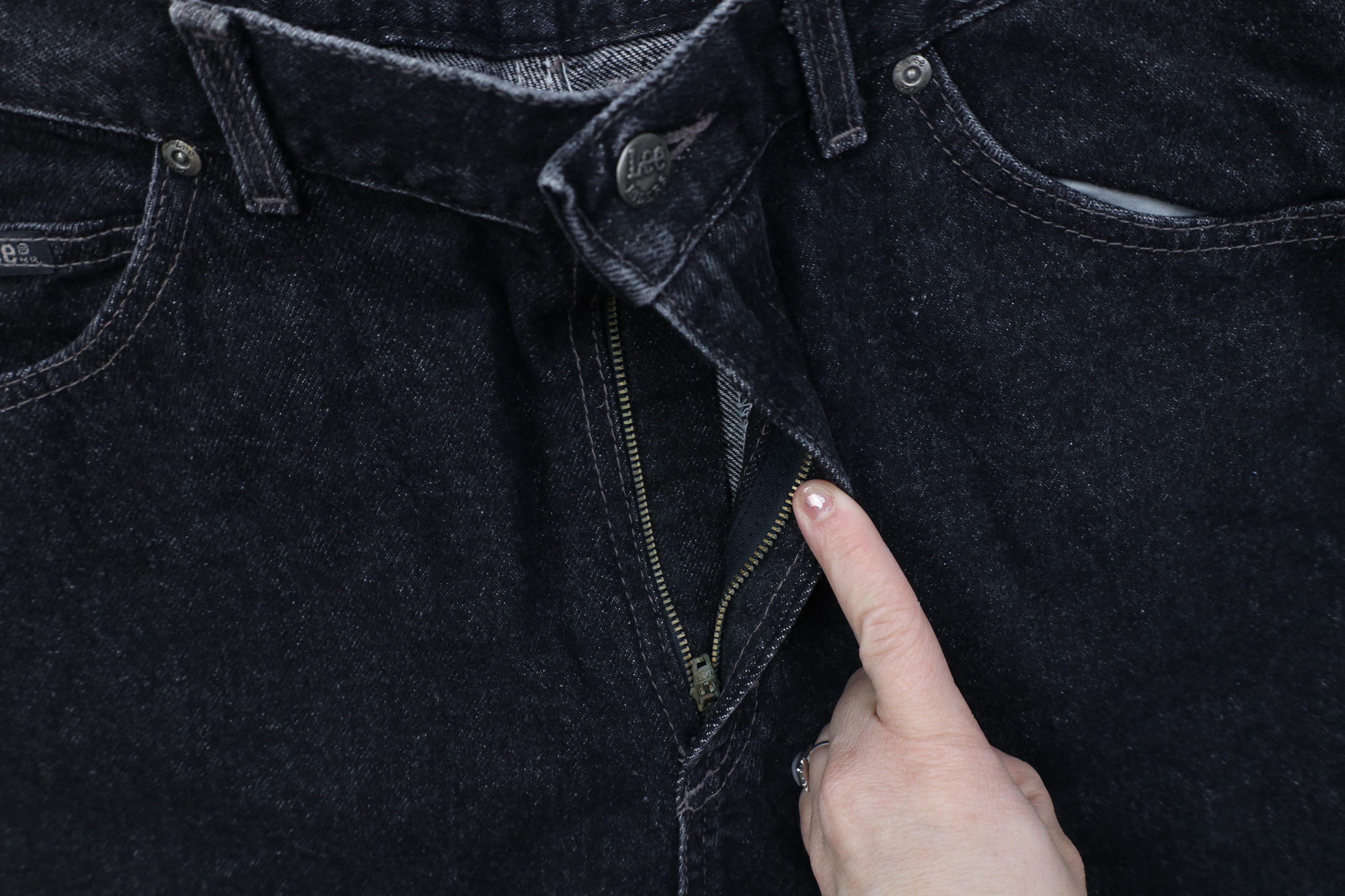 Lee Deadstock Vintage 90s Lee Fit Denim Jeans Black Pepper USA Size 36" / US 14 / IT 50 - 8 Thumbnail