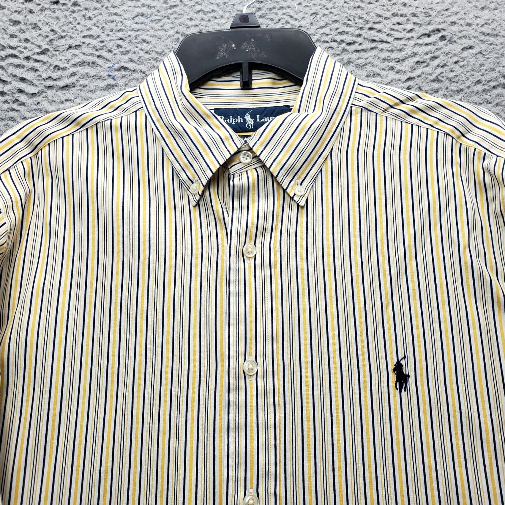 Ralph Lauren VINTAGE Ralph Lauren Dress Shirt Men 16.5 Multi Stripe Classic Pony Logo Button Down Size 46R - 7 Thumbnail