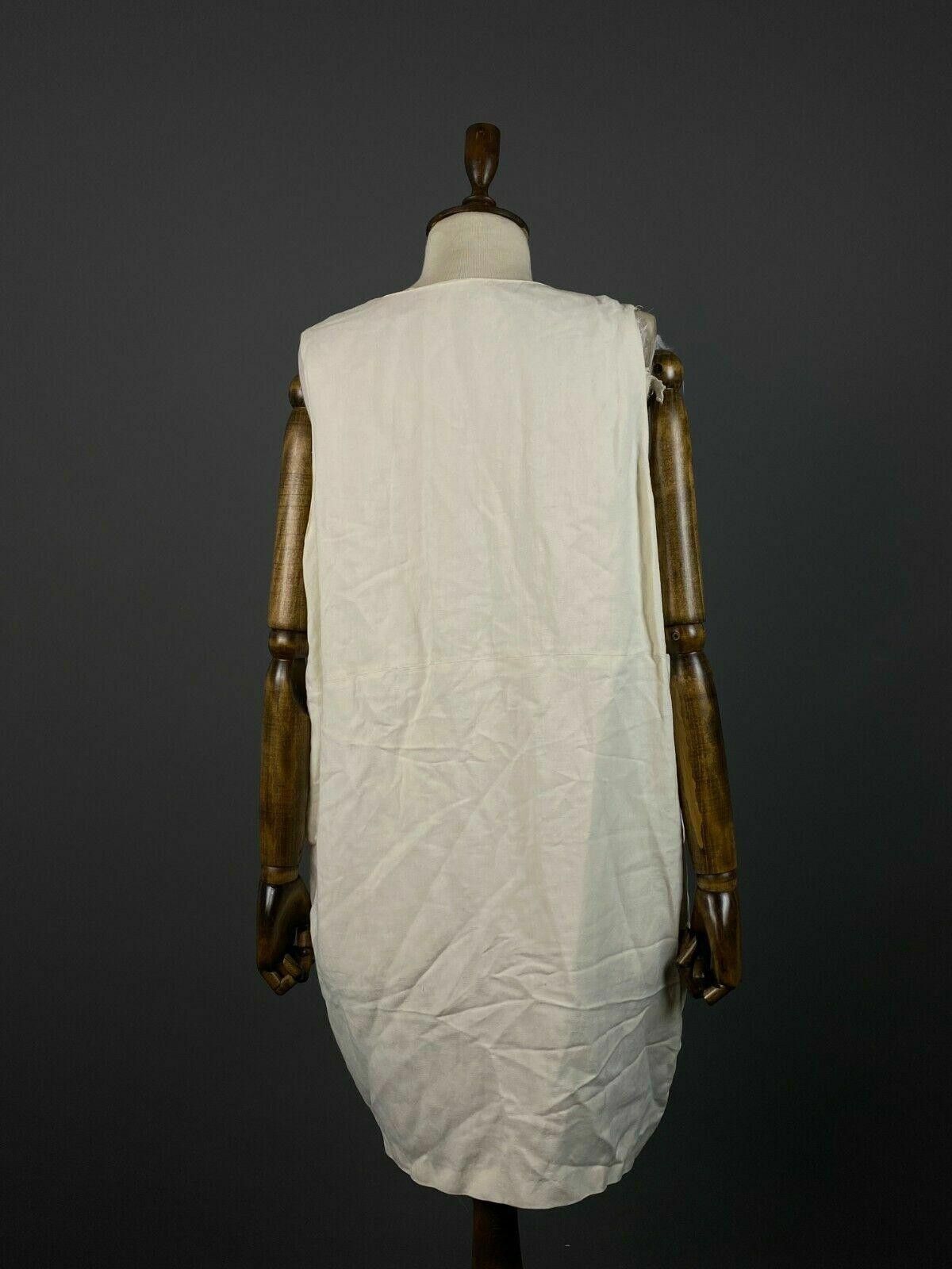 Designer Ladies Sonia Speciale White V-Neck Button Up Dress Size 44 Size M / US 6-8 / IT 42-44 - 5 Thumbnail
