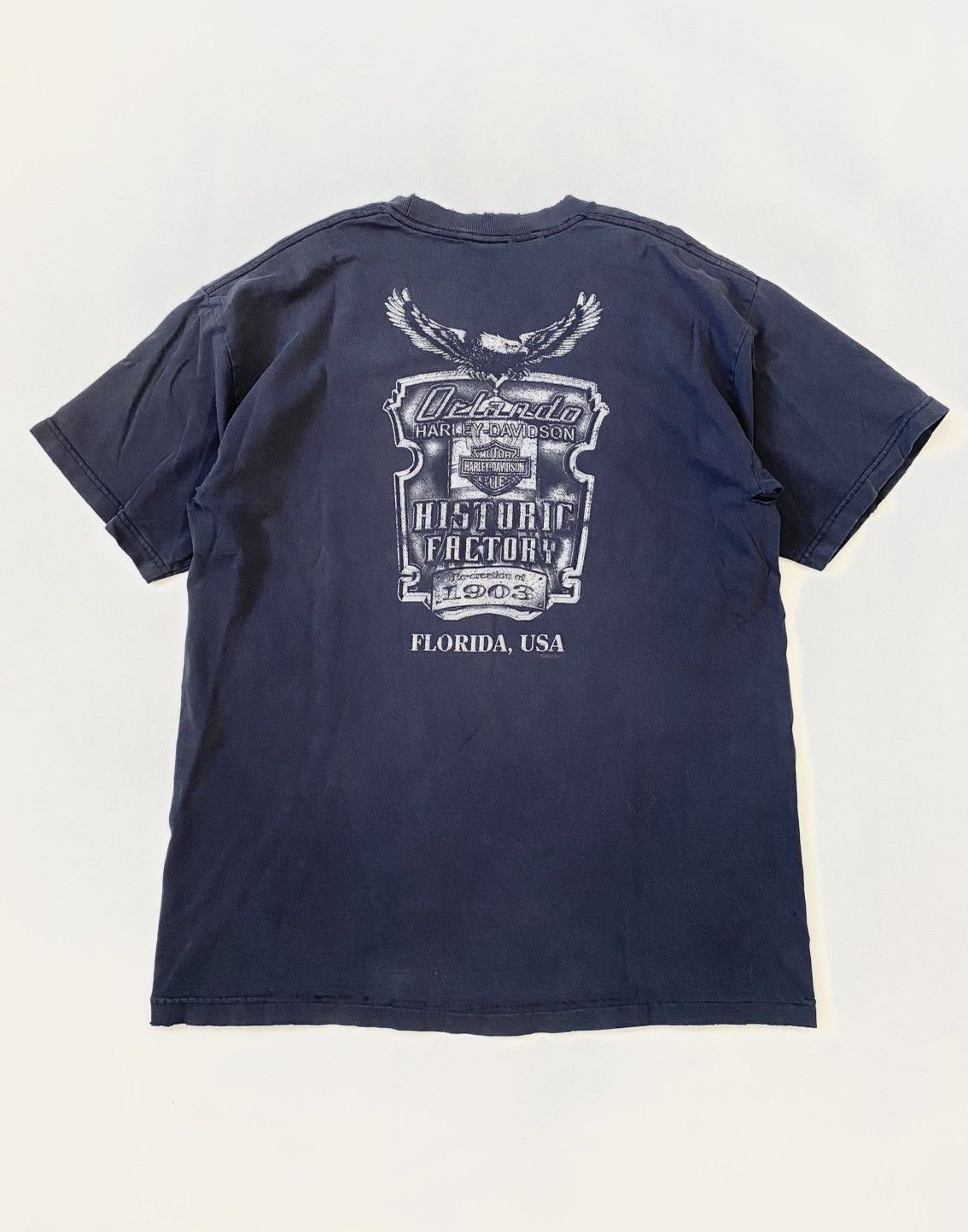 Harley Davidson Vintage Faded & Distressed Harley Davidson T-Shirt Size US XL / EU 56 / 4 - 6 Thumbnail