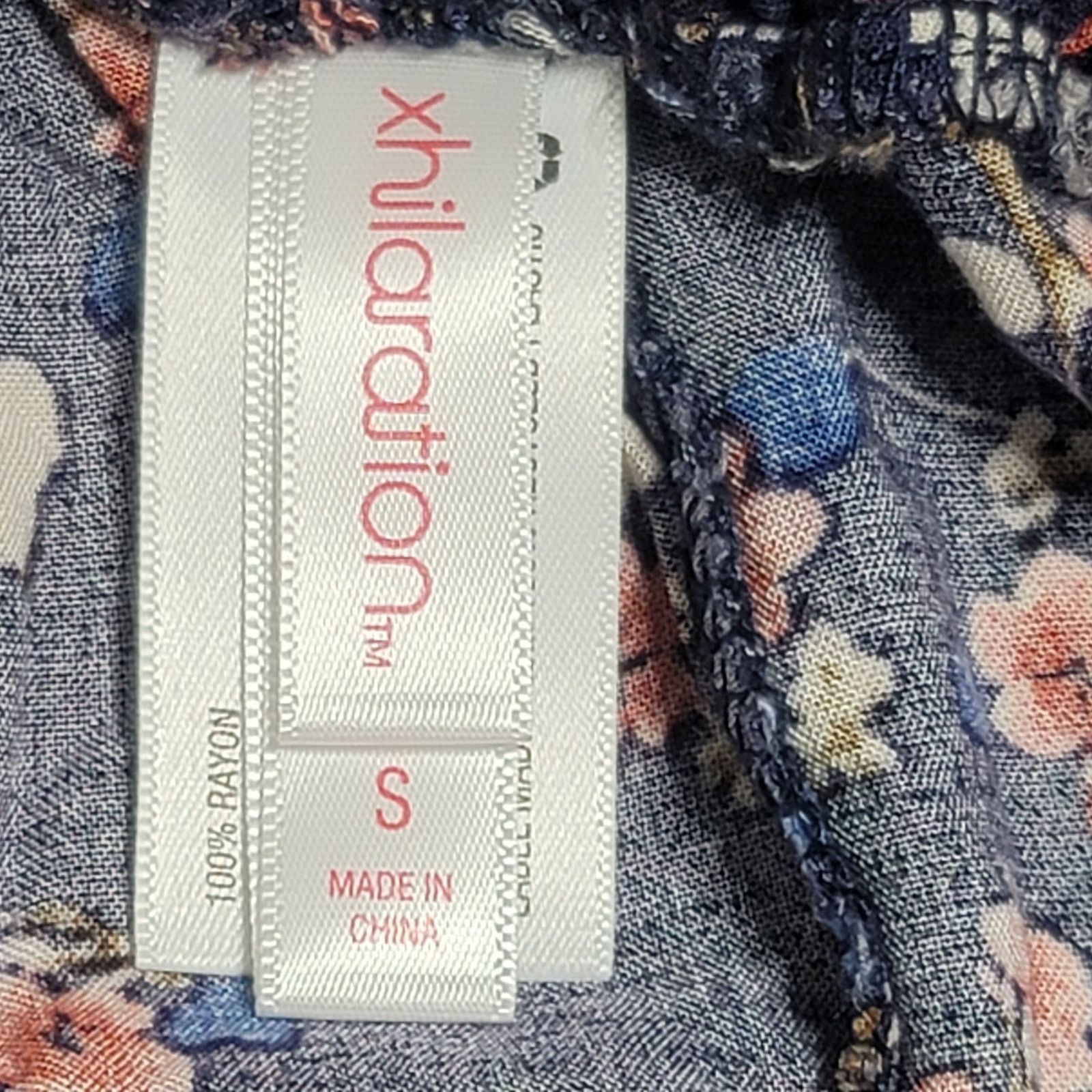 Other Xhilaration Blue Floral Hi Low Wrap Skirt Small Lightweight Size 28" / US 6 / IT 42 - 5 Thumbnail