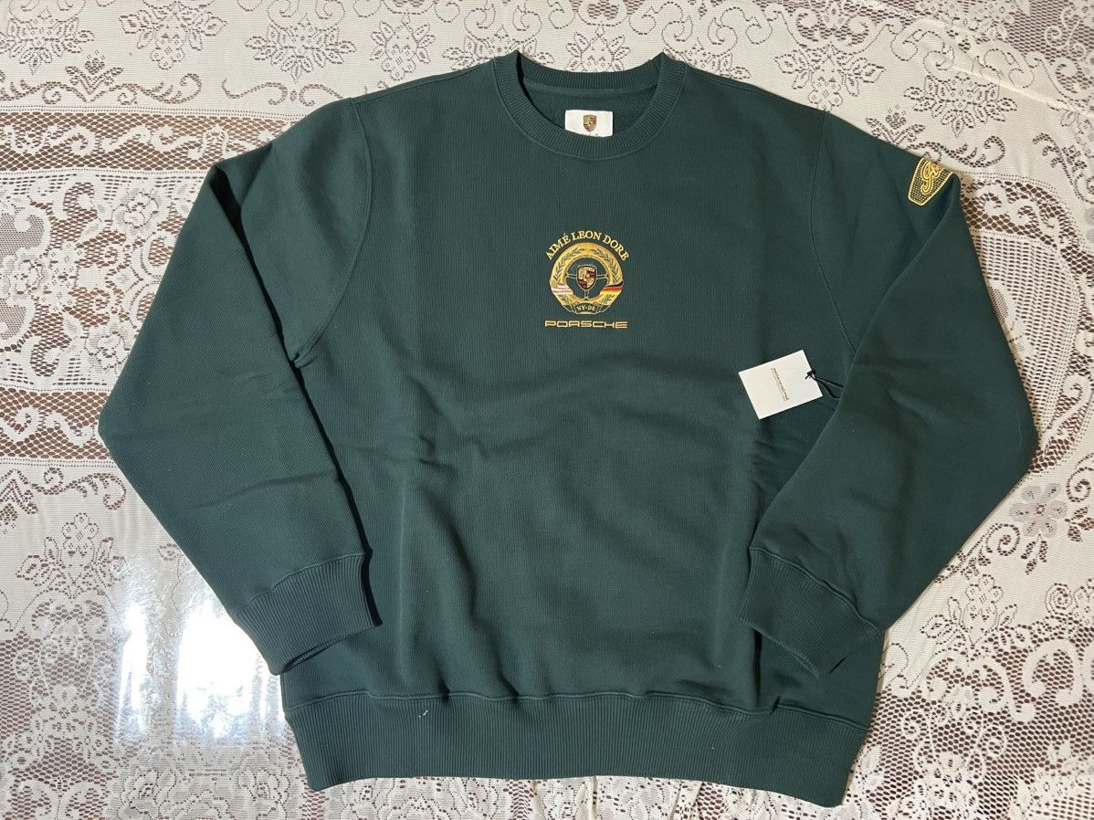 Aime Leon Dore × Porsche Design Aimé Leon Dore Porsche 993 Turbo Embroidered Crewneck Sz XL Size US XL / EU 56 / 4 - 1 Thumbnail