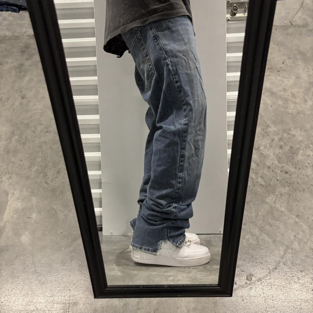 Japanese Brand × Vintage Crazy Vintage Y2K/2000s Grunge Dark Wash Denim Jeans! Size US 34 / EU 50 - 2 Thumbnail