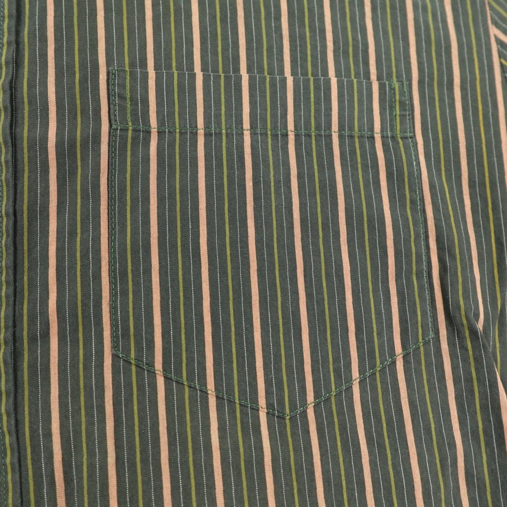 Dolce & Gabbana VINTAGE Dolce & Gabbana Button-Up Shirt Men’s Large Green Striped Italian Designer Cotton Size US L / EU 52-54 / 3 - 3 Thumbnail