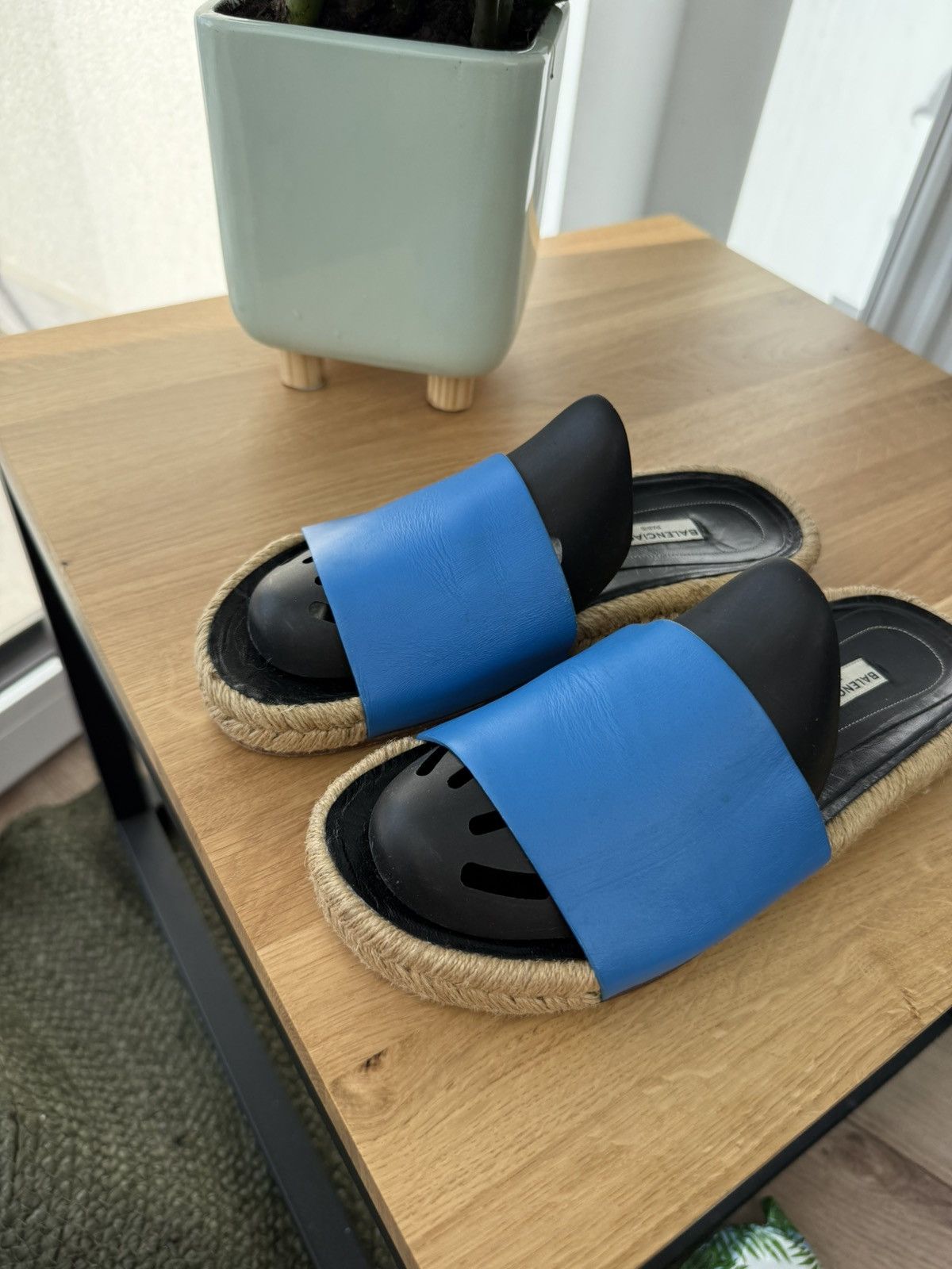 Balenciaga Balenciaga Leather Slide Sandal Size US 5.5 / EU 38 - 5 Thumbnail