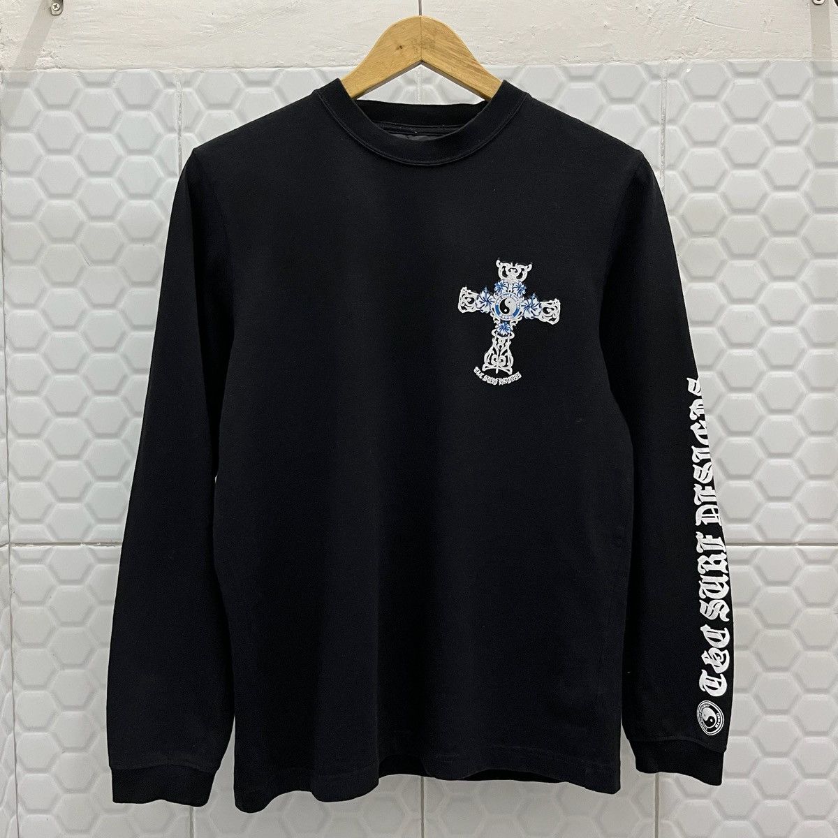 If Six Was Nine × Japanese Brand × Le Grande Bleu (L.G.B.) Y2K T&C Surf Cross Poem Longsleeve Size US M / EU 48-50 / 2 - 3 Thumbnail
