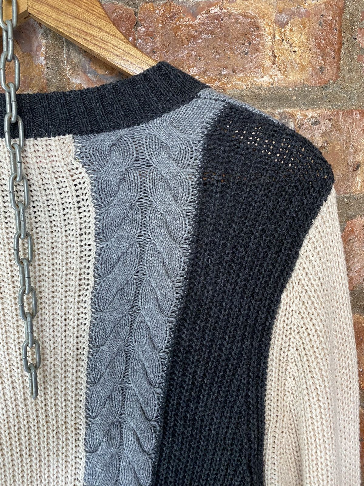 Hysteric Glamour × If Six Was Nine × Japanese Brand Vtg RNA DNA Devil Girl Oversize color block knitwear Size L / US 10 / IT 46 - 11 Thumbnail