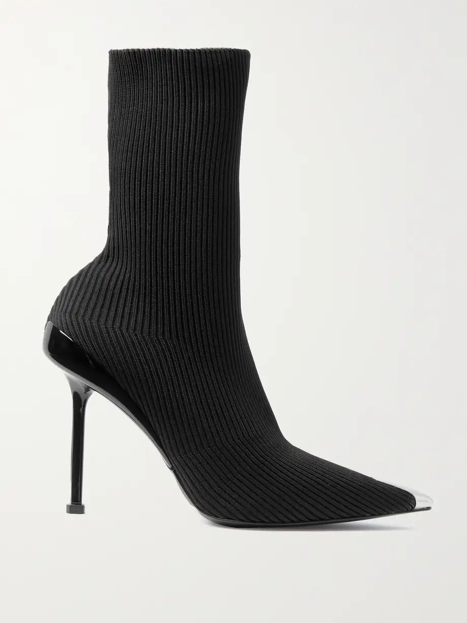 Alexander McQueen o1y0225 Ankle Boots in Black Size US 7 / IT 37 - 1 Thumbnail