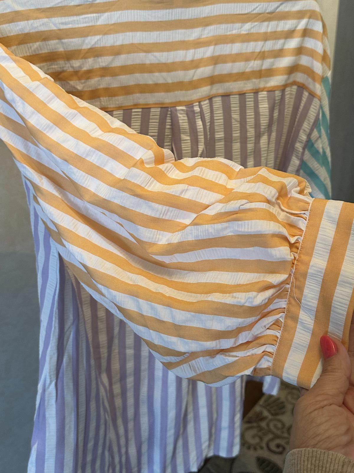 Etro Entro Color Pop Striped Blouse Size Large NWT Size L / US 10 / IT 46 - 5 Thumbnail