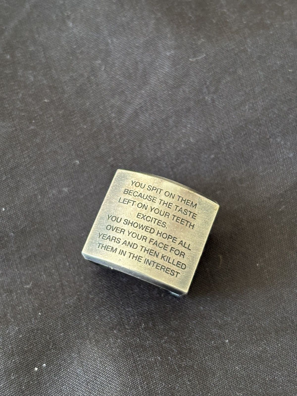 Julius Julius Engraved Industrial Brutalist Alloy Ring Size ONE SIZE - 2 Thumbnail