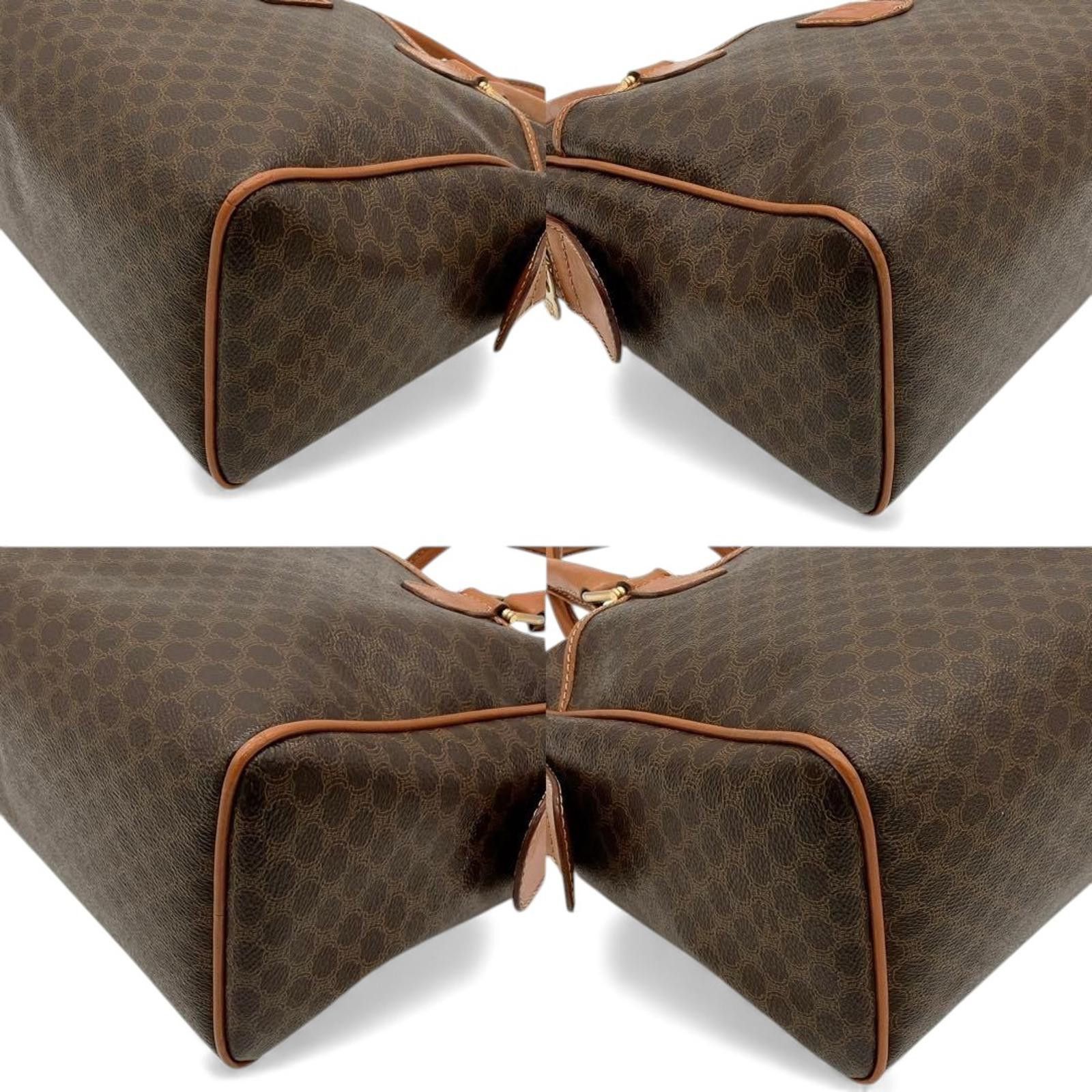 Celine Celine - Vintage Macadam Canvas Handbag Leather Trim Size ONE SIZE - 5 Thumbnail