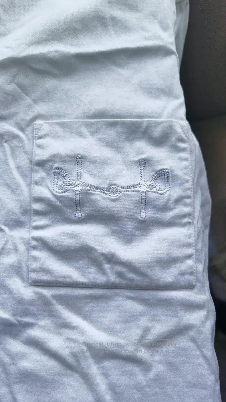 Hermes Hermes White Short-Sleeve T-Shirt with Classic Horsebit Em Size S / US 4 / IT 40 - 2 Thumbnail