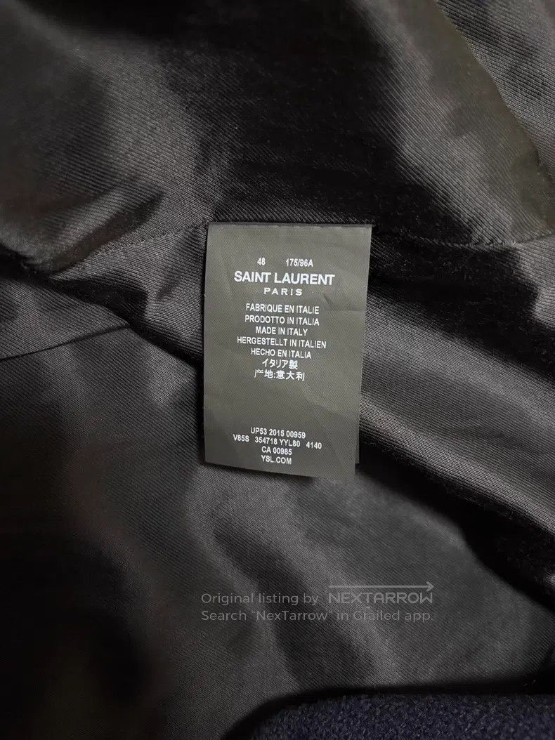 Saint Laurent Paris Saint Laurent Paris Dark Blue Baseball Jacket Size US M / EU 48-50 / 2 - 4 Thumbnail