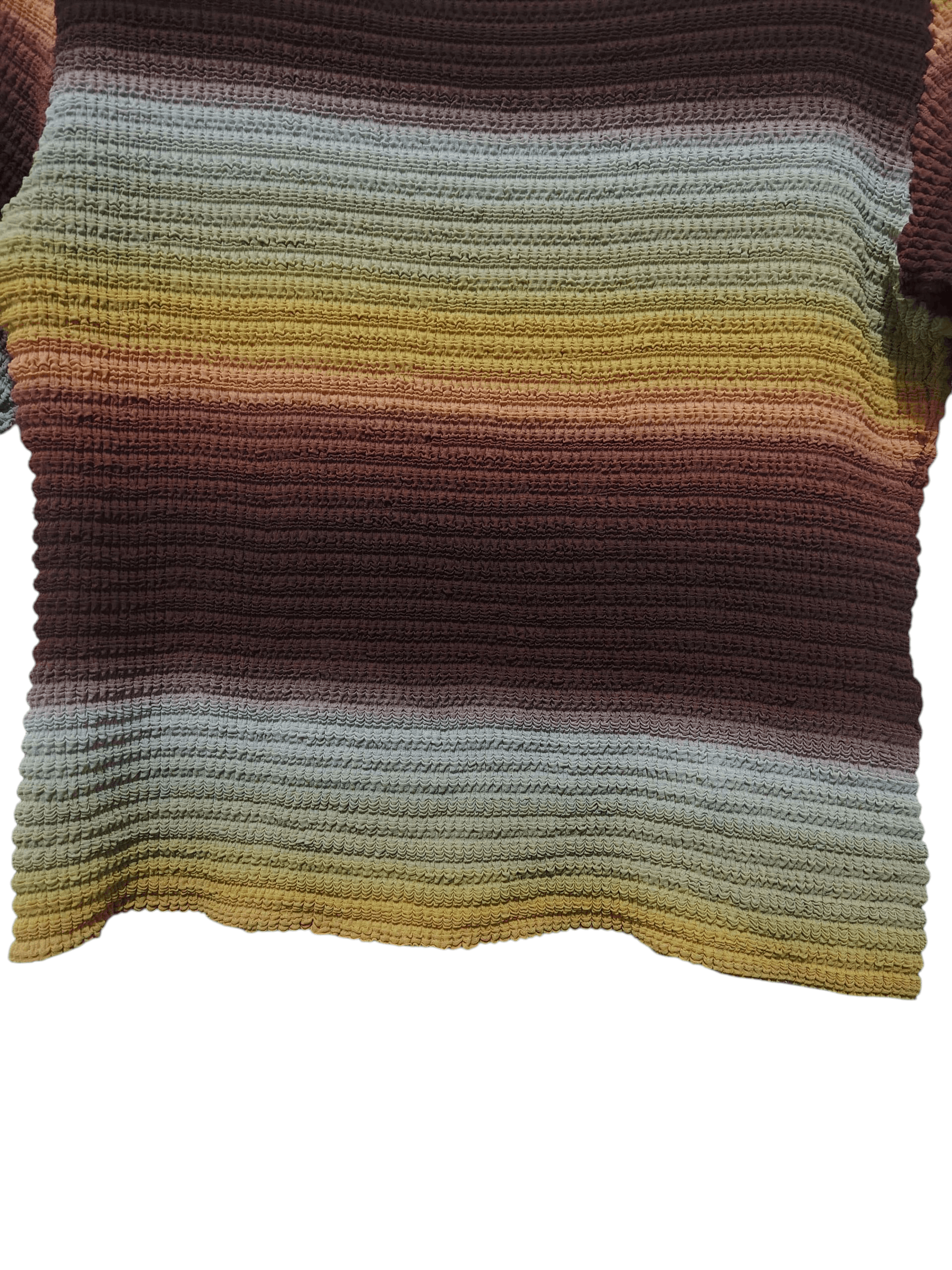 Issey Miyake Rare Japanese Claire Elmorea Pleated t shirt multicolour Size US S / EU 44-46 / 1 - 2 Thumbnail