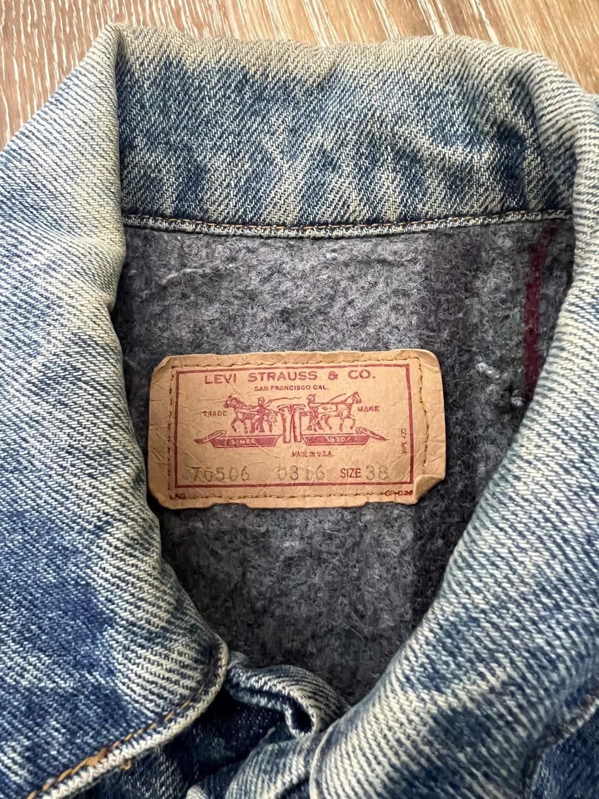 Levi's × Vintage Vintage Levi’s 70506 blanket lined denim jacket Size US S / EU 44-46 / 1 - 4 Thumbnail