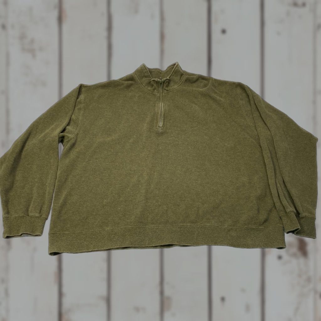 Orvis ORVIS 1/4 Zip Pullover Sweater Men's 2XL Long Sleeve Olive 100% Cotton 7279 Size US XXL / EU 58 / 5 - 1 Thumbnail