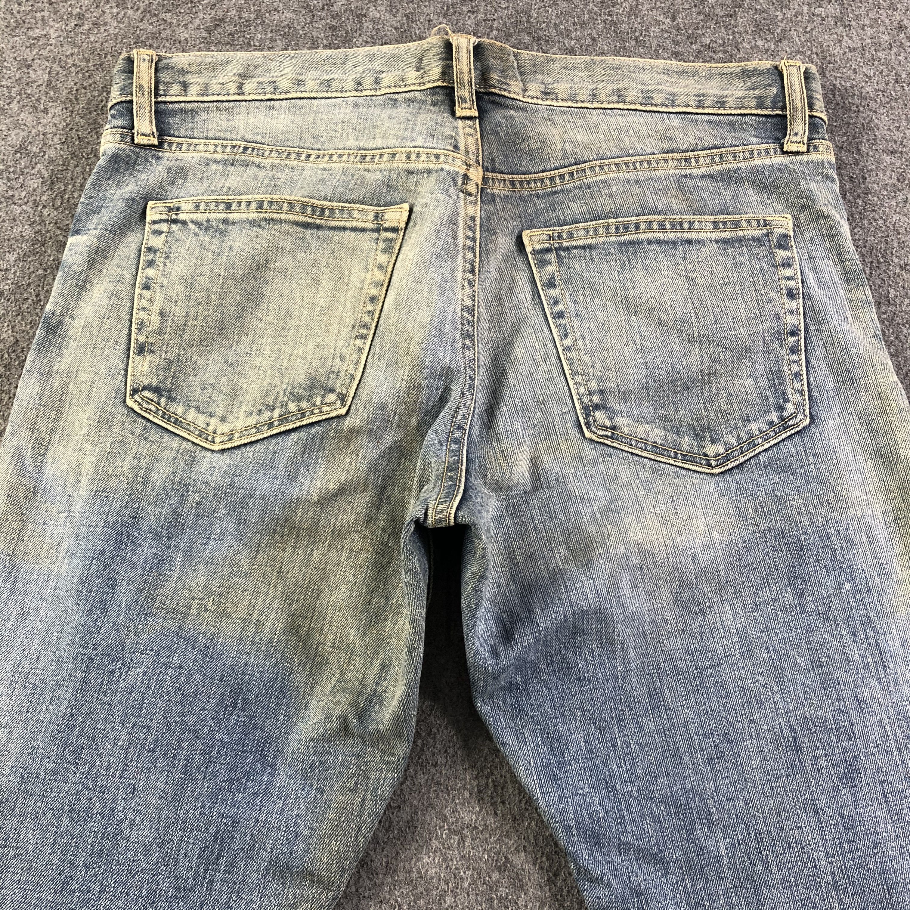 Japanese Brand Uniqlo Jeans Light Wash Redline Denim -J2735 Size US 35 - 4 Thumbnail