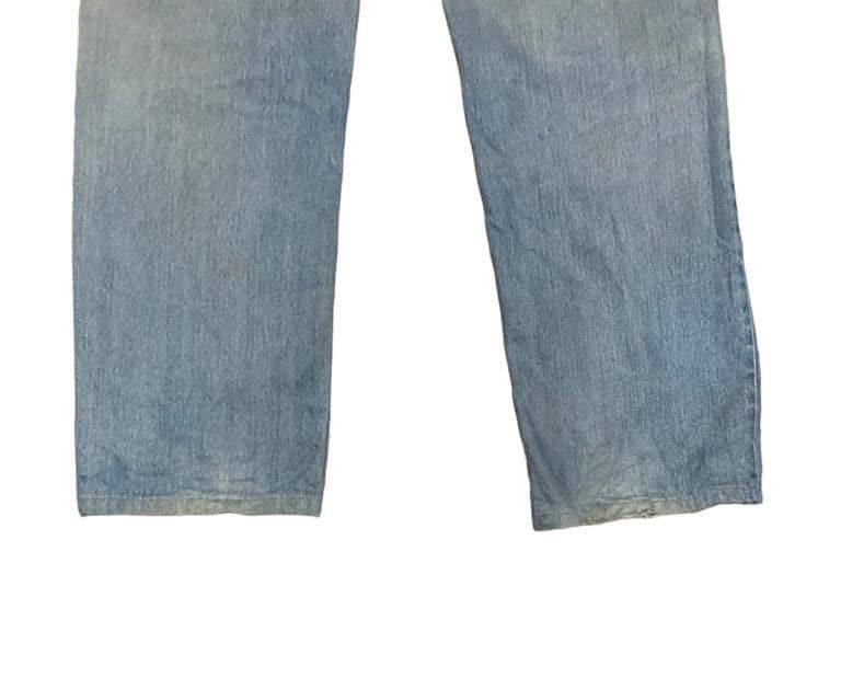 Lee Vintage Lee Rider Faded Blue Baggy Jeans Distressed Size US 33 - 4 Thumbnail
