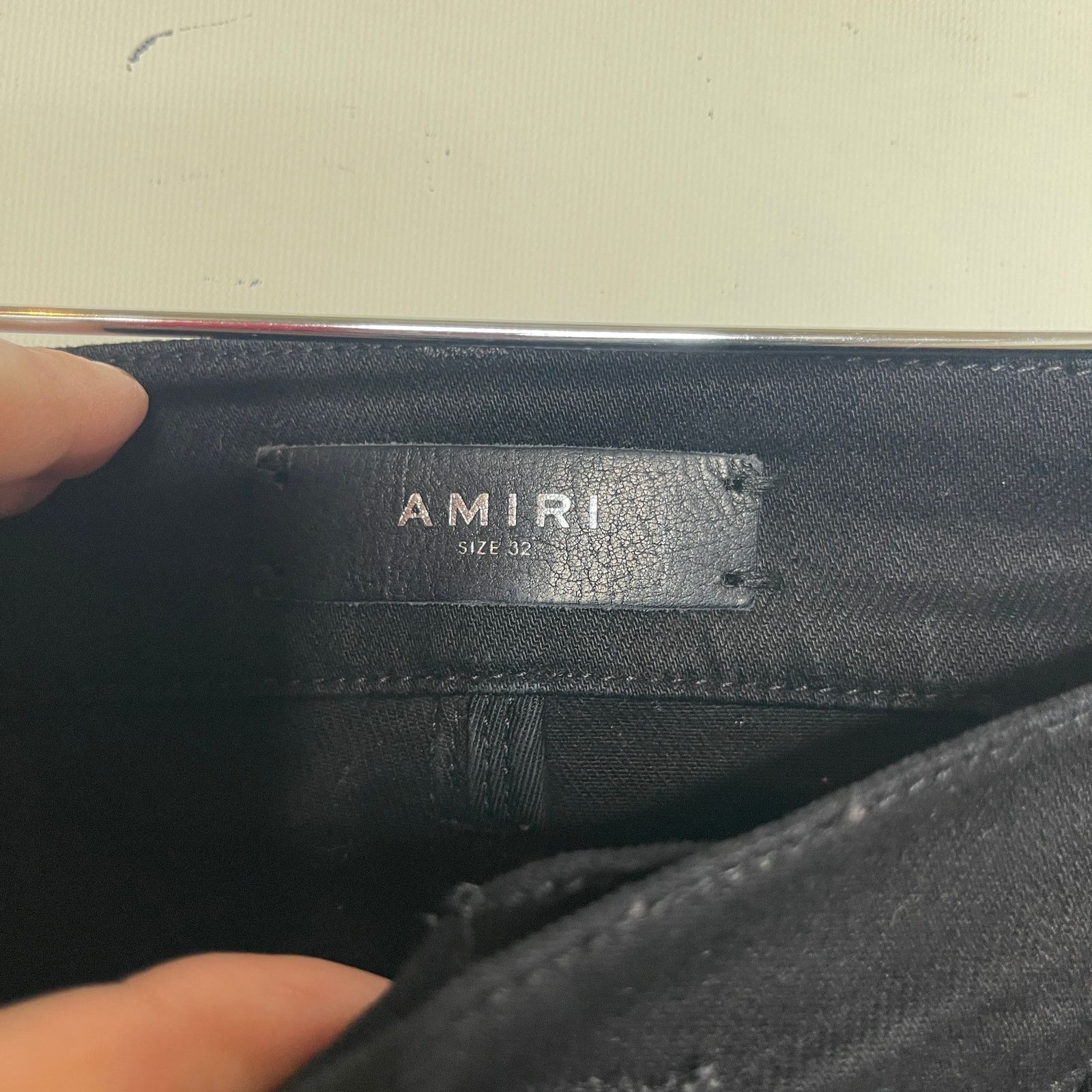 Amiri AMIRI Men Black Silver crystal Music Note Patch Skinny Jeans Size US 32 / EU 48 - 2 Thumbnail