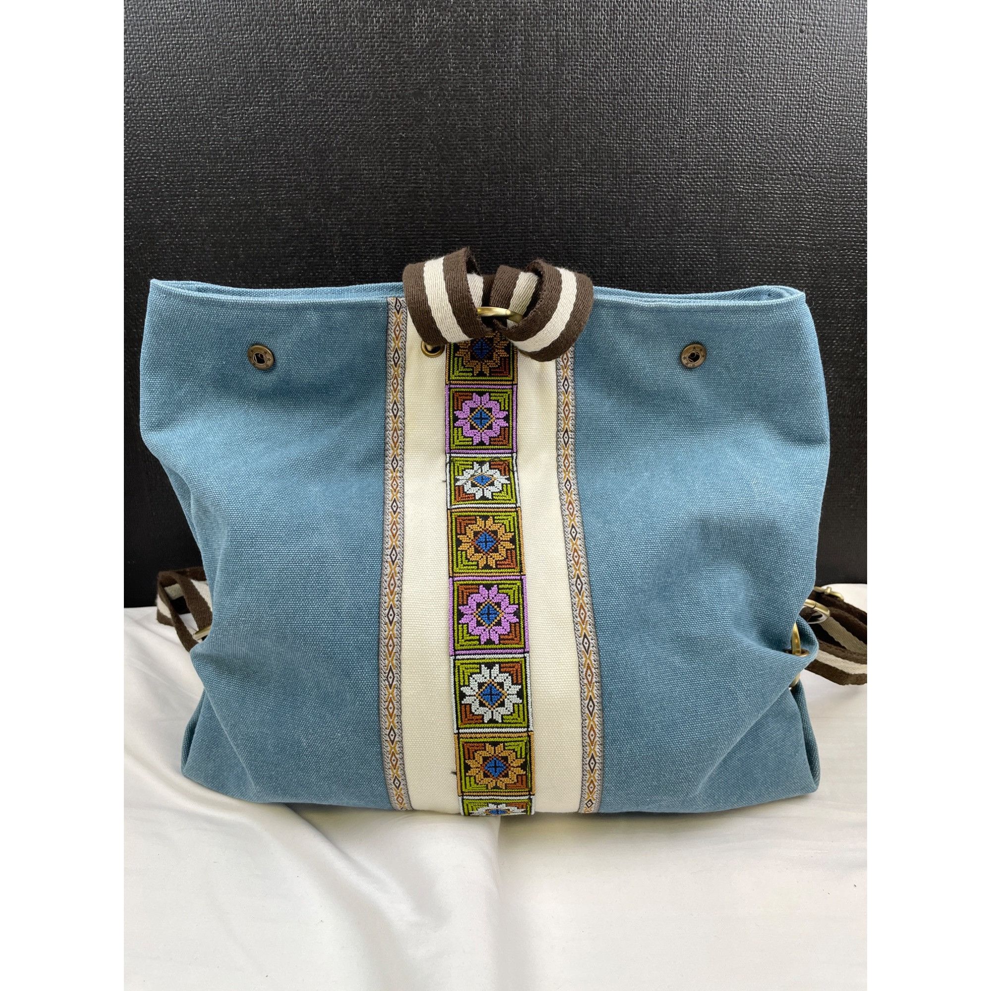 Other Women's Blue Denim Canvas Backpack SKU 3748 Size ONE SIZE - 1 Thumbnail