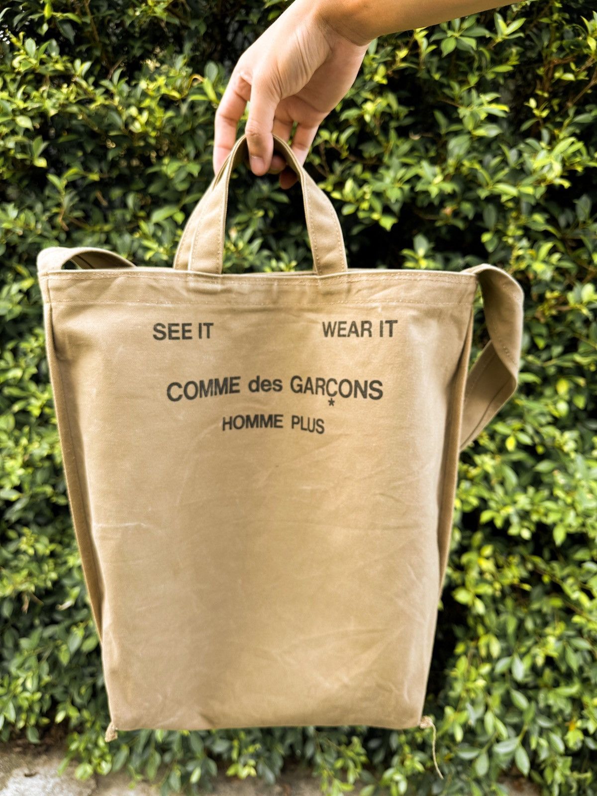 Comme des Garcons Homme Plus Comme des Garcons Khaki Tote Bag Size ONE SIZE - 4 Thumbnail