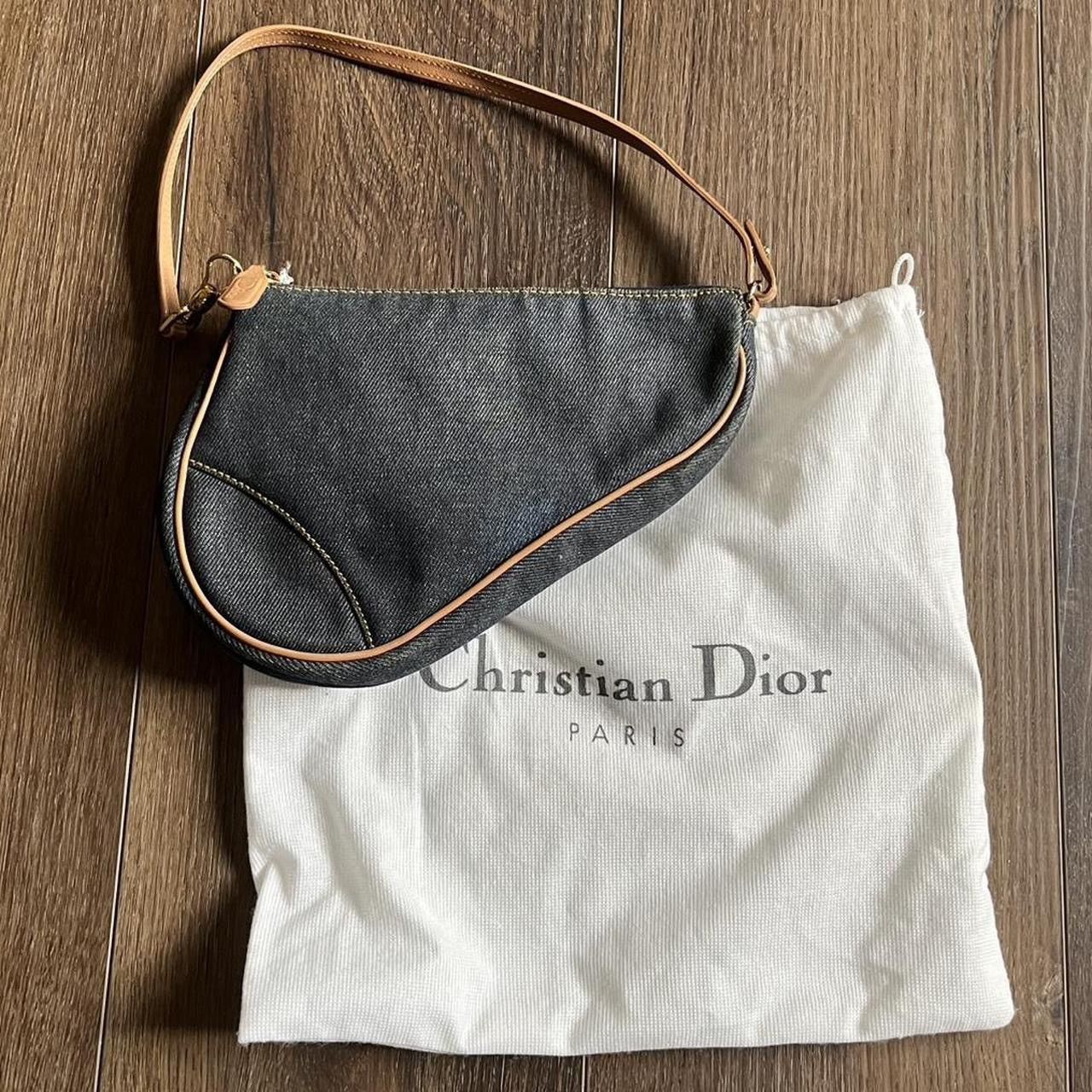 Dior Vintage Dior Mini Denim Saddle Shoulder Bag Size ONE SIZE - 2 Thumbnail