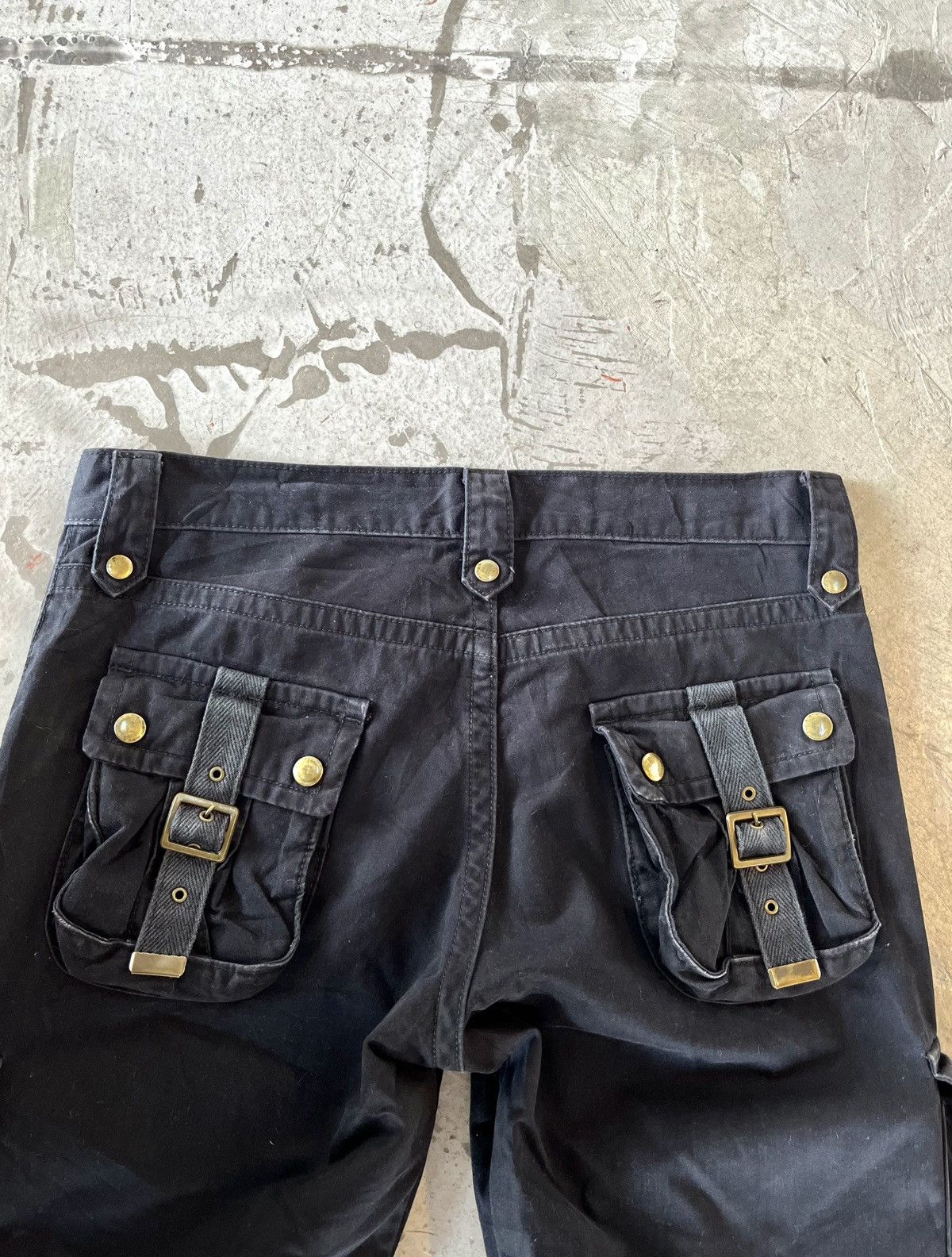 Tete Homme Tete Homme black cargo flare leg pants style LGB Size US 32 / EU 48 - 3 Thumbnail