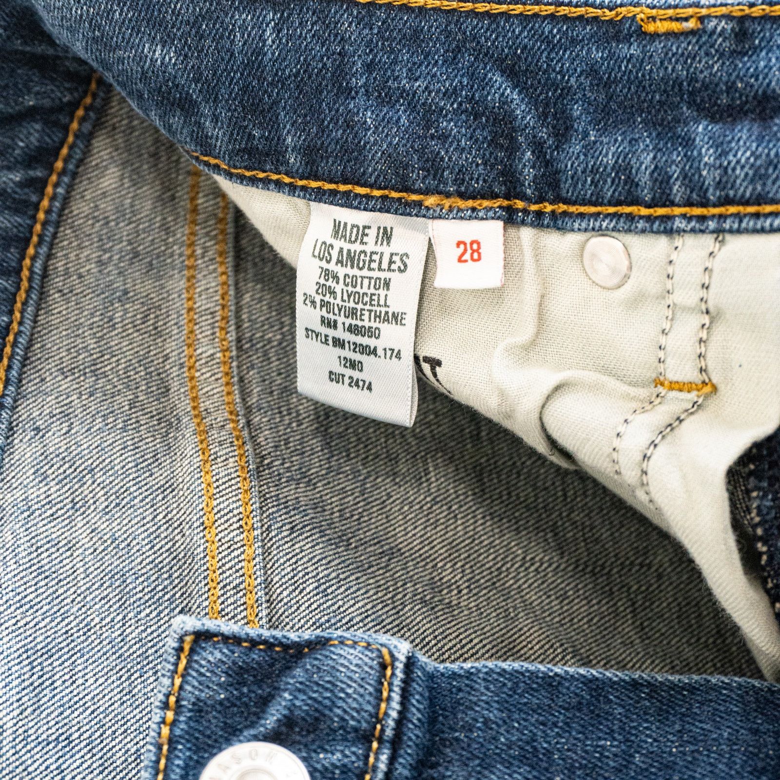 Buck Mason Buck Mason Men's Slim Fit Denim Jeans size 28 Size US 28 / EU 44 - 10 Thumbnail