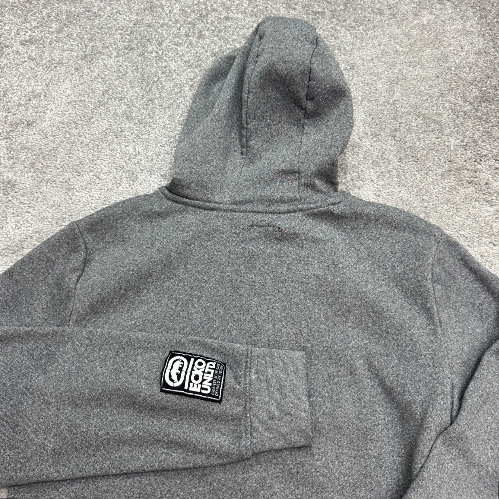 Ecko Unltd. Ecko Unltd. Hoodie Mens Small Gray Embroidered Logo Spellout Graphic Size US S / EU 44-46 / 1 - 3 Thumbnail