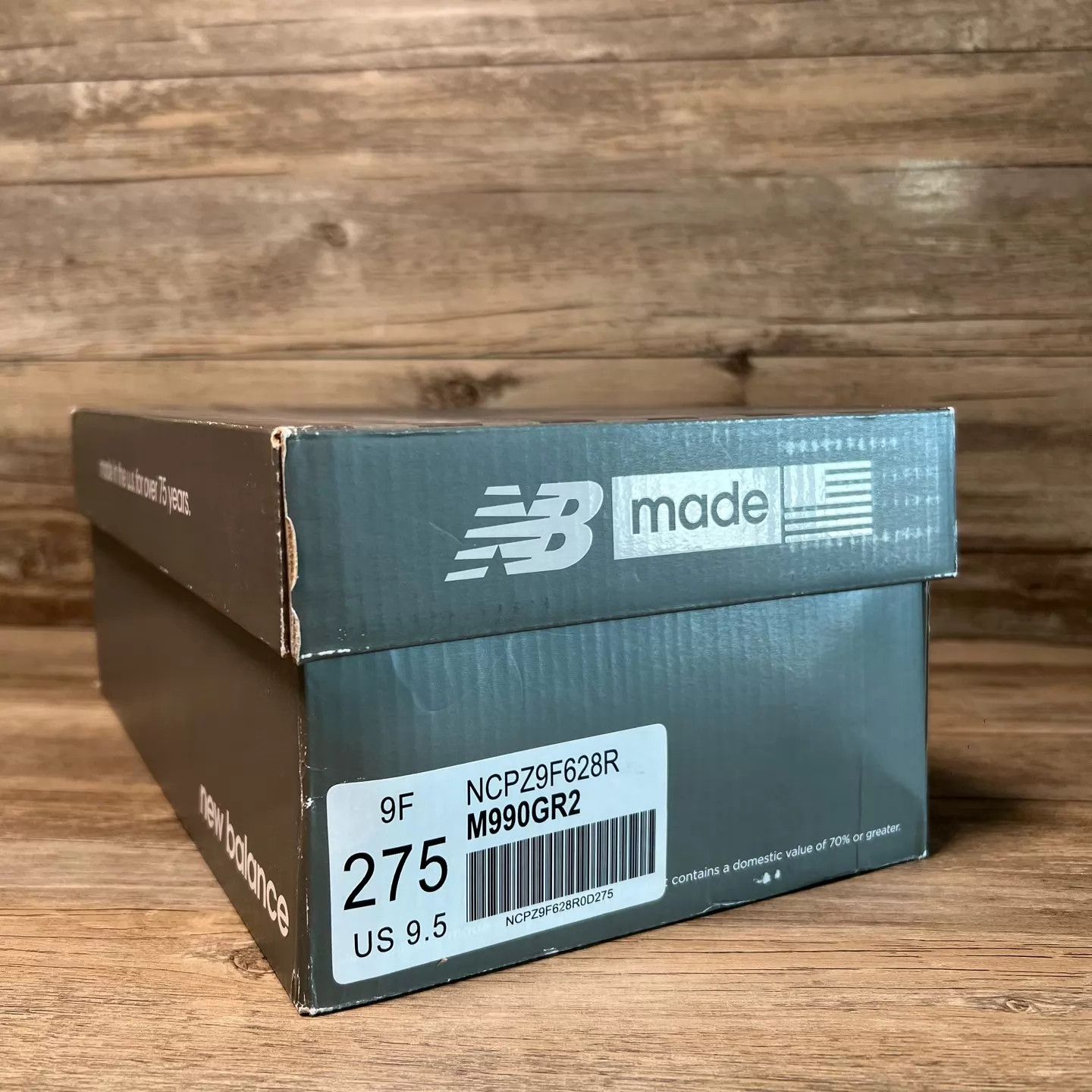 New Balance New Balance 990 V2 M990GR2 Gunmetal 43 Men's Size US 9.5 / EU 42-43 - 8 Thumbnail